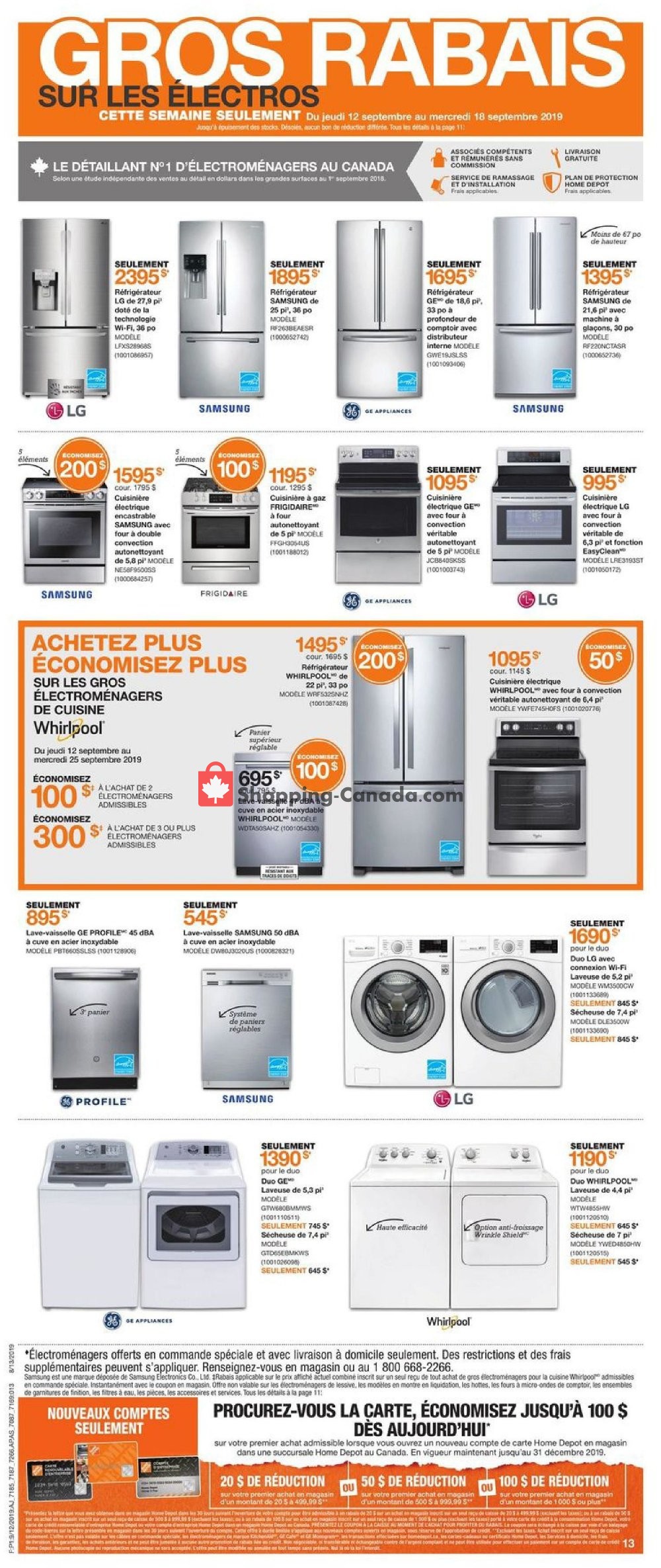 Home Depot flyer from Thursday September 12, 2019 to Wednesday September 18, 2019 - page 14