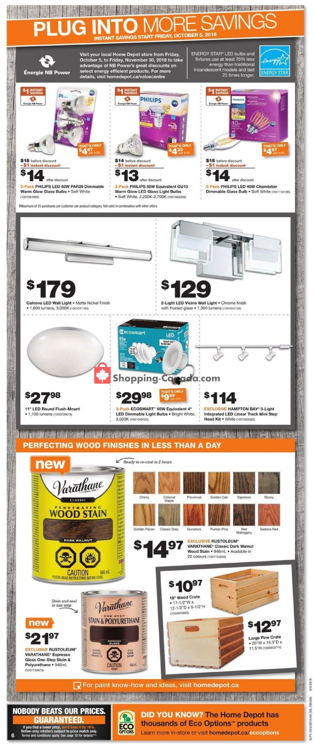 Home Depot flyer from Thursday October 4, 2018 to Wednesday October 10, 2018 - page 11