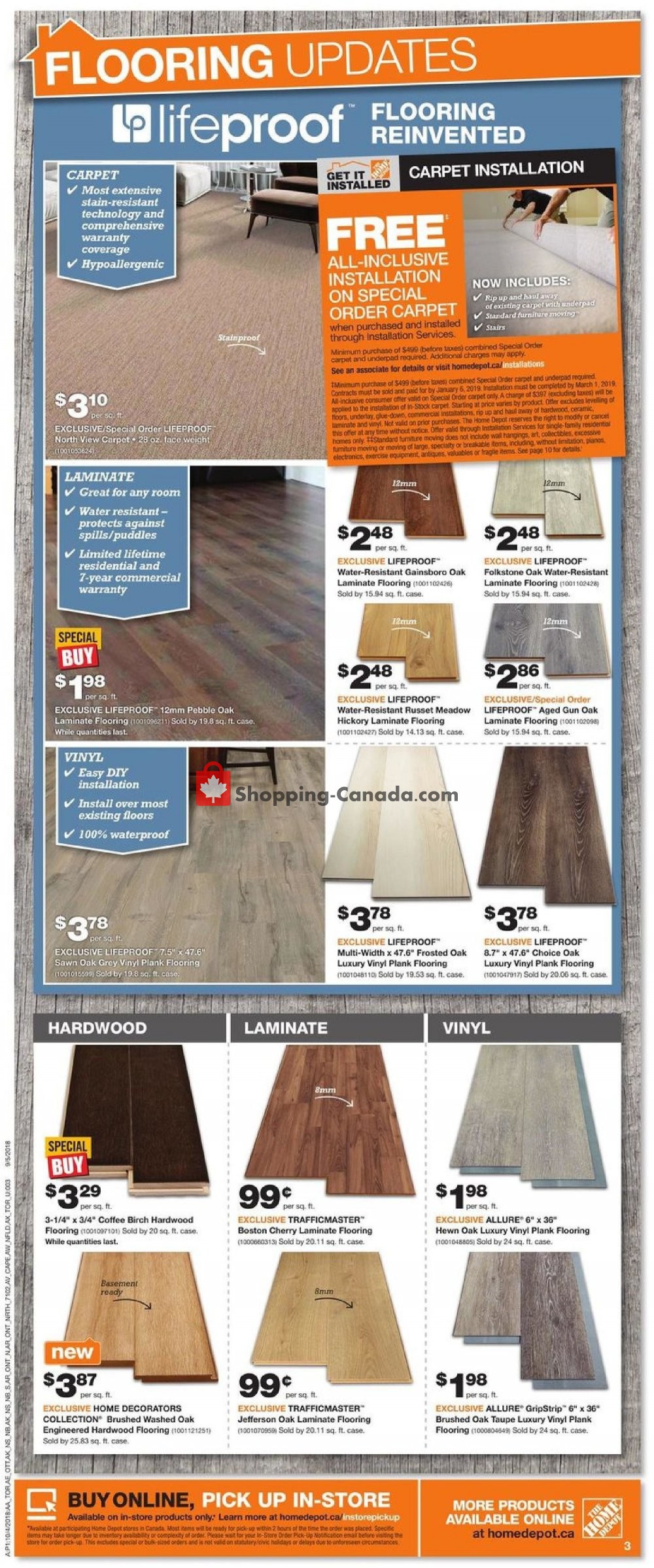Home Depot flyer from Thursday October 4, 2018 to Wednesday October 10, 2018 - page 3