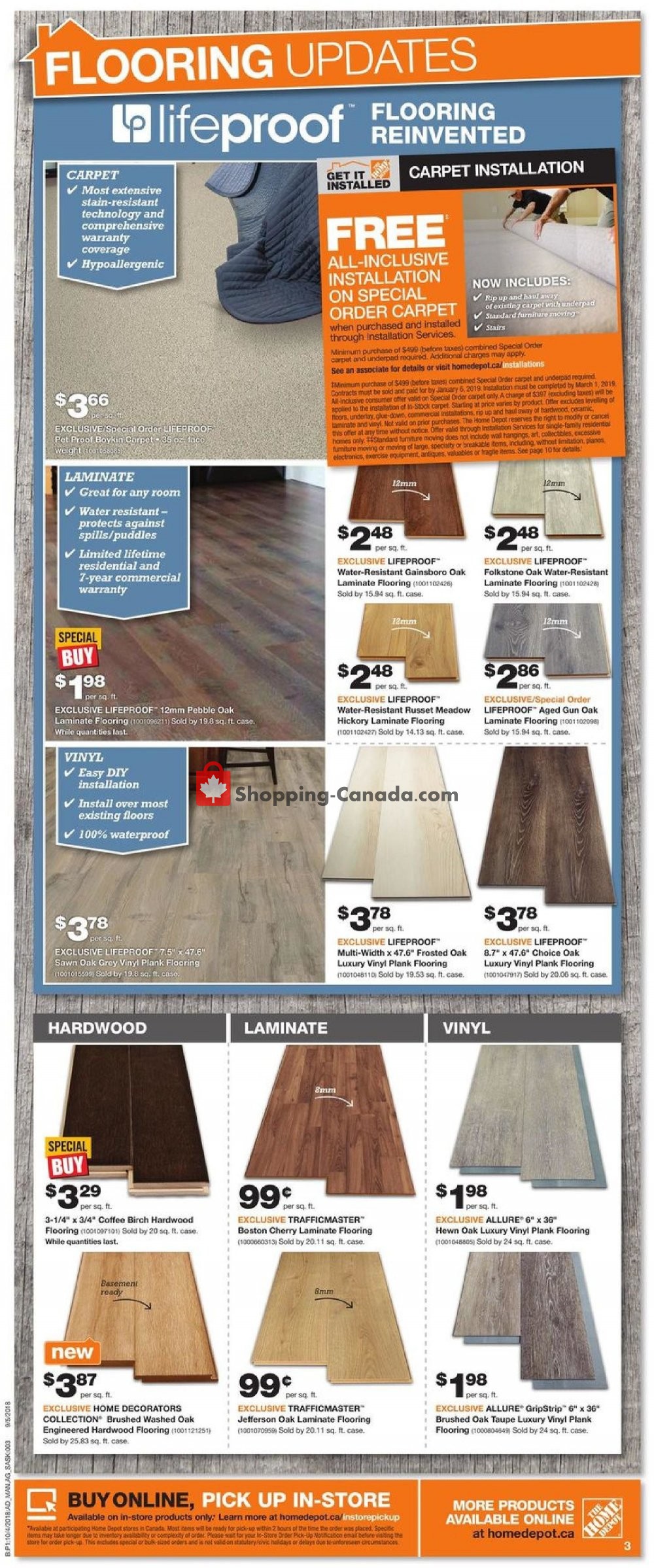 Home Depot flyer from Thursday October 4, 2018 to Wednesday October 10, 2018 - page 3