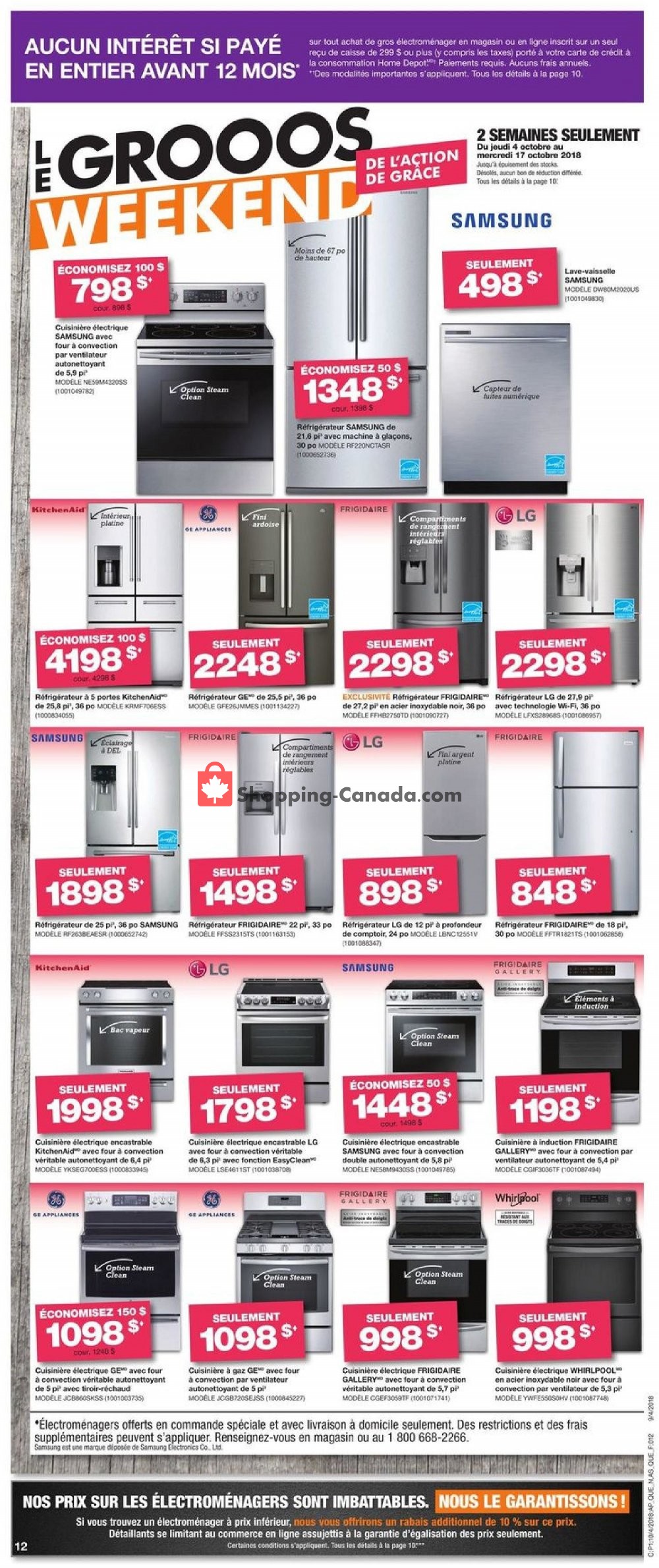 Home Depot flyer from Thursday October 4, 2018 to Wednesday October 10, 2018 - page 10