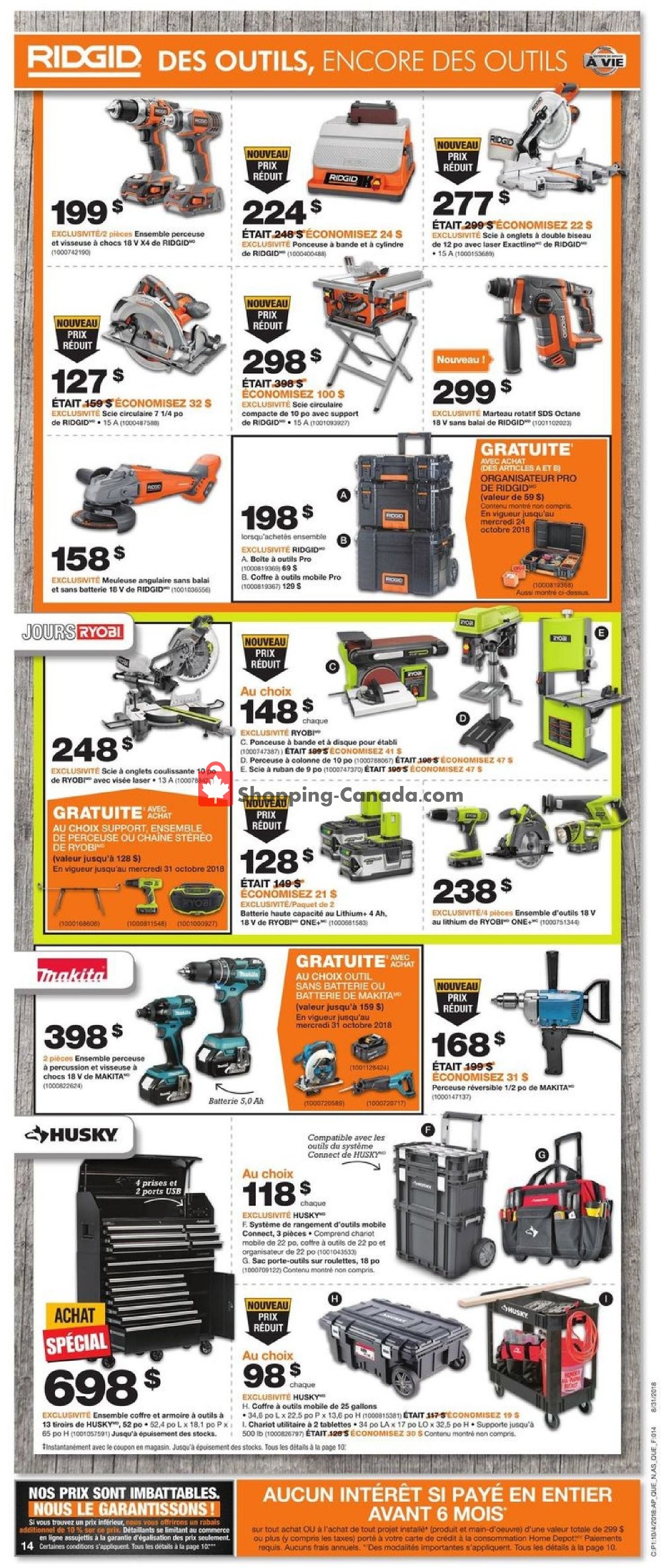 Home Depot flyer from Thursday October 4, 2018 to Wednesday October 10, 2018 - page 12