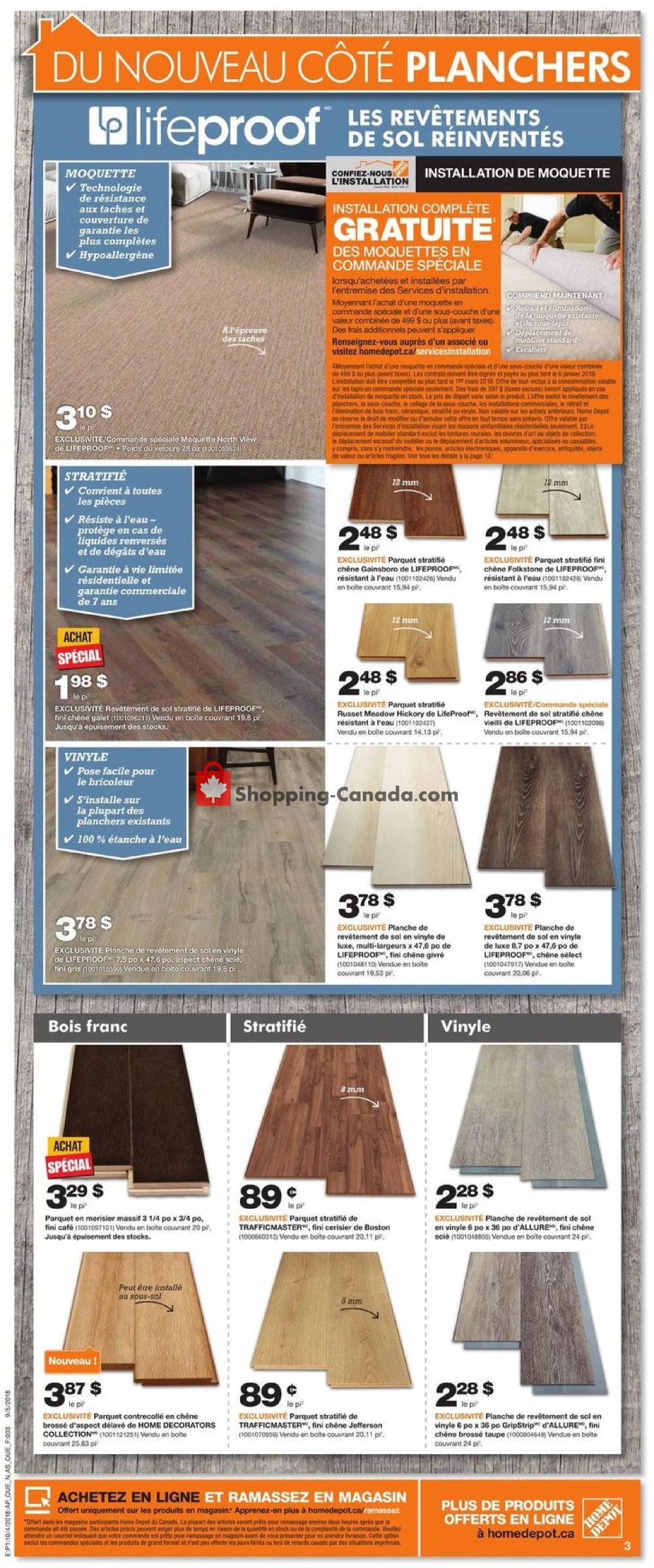 Home Depot flyer from Thursday October 4, 2018 to Wednesday October 10, 2018 - page 3