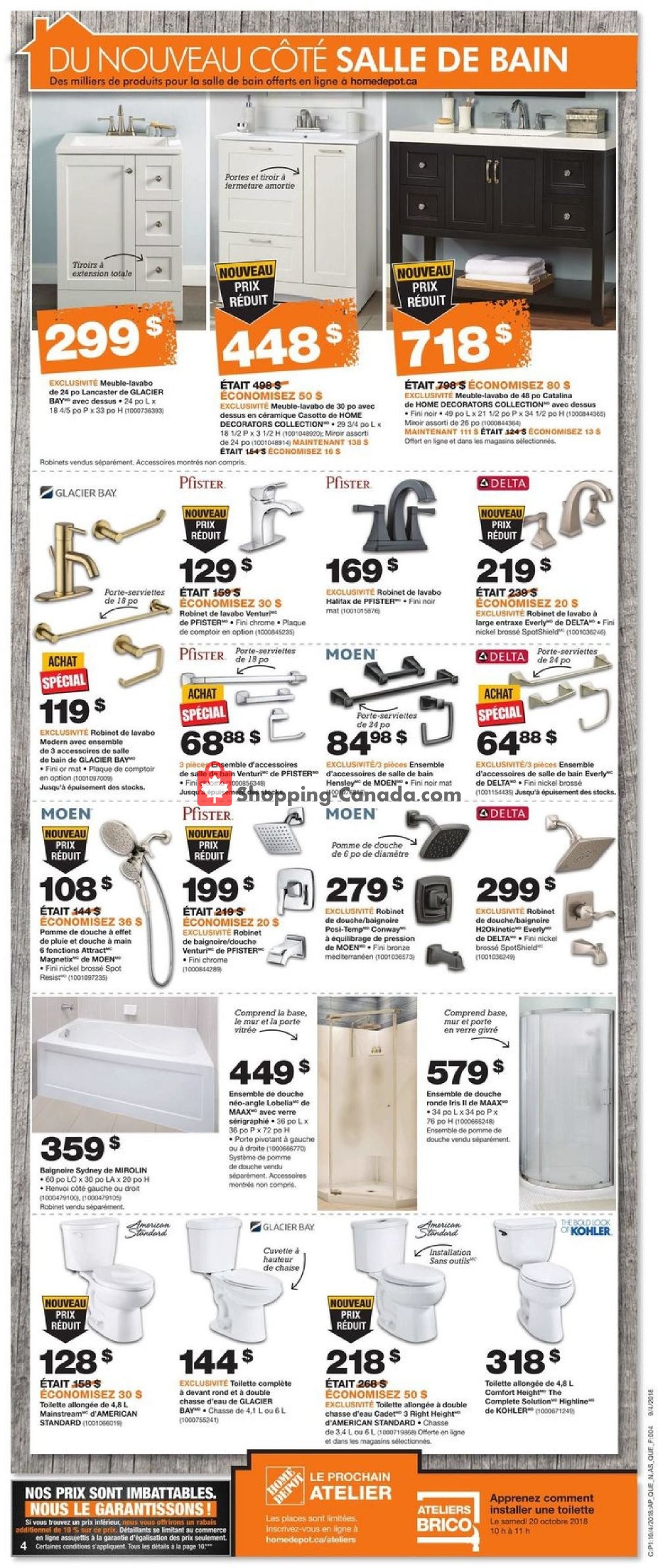Home Depot flyer from Thursday October 4, 2018 to Wednesday October 10, 2018 - page 4