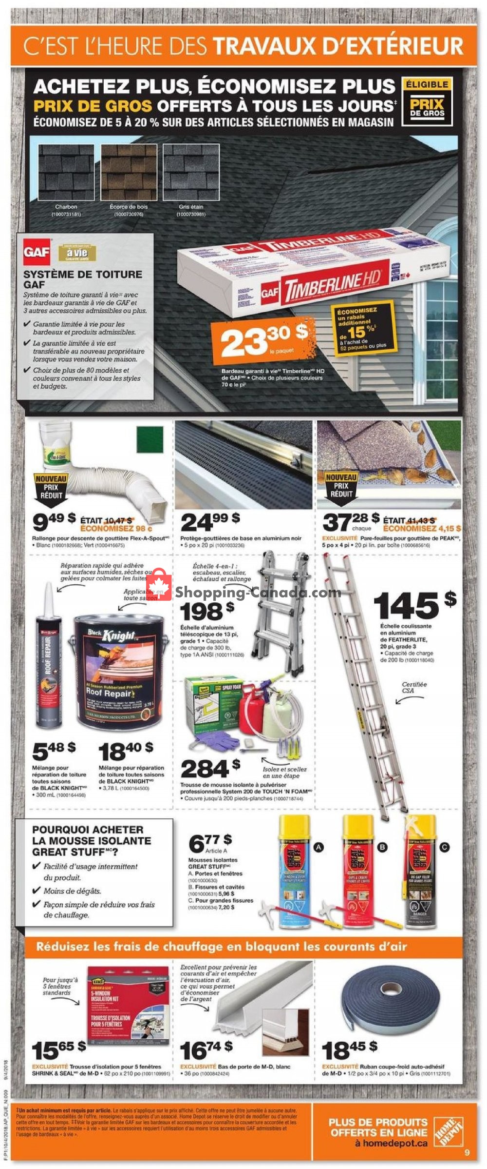 Home Depot flyer from Thursday October 4, 2018 to Wednesday October 10, 2018 - page 7