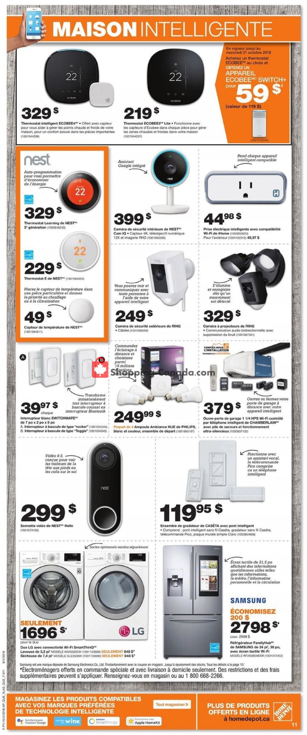 Home Depot flyer from Thursday October 4, 2018 to Wednesday October 10, 2018 - page 9