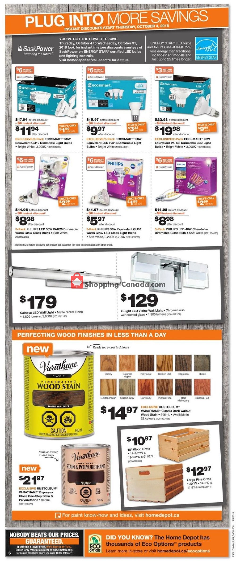 Home Depot flyer from Thursday October 4, 2018 to Wednesday October 10, 2018 - page 11