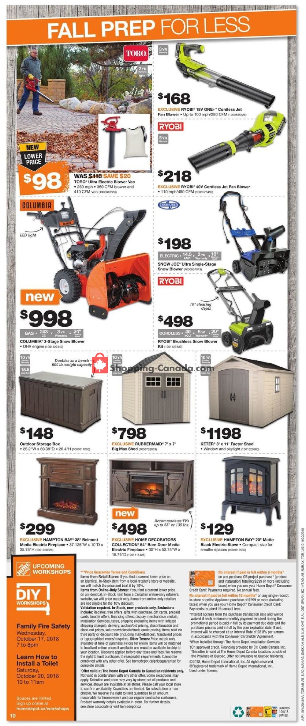 Home Depot flyer from Thursday October 4, 2018 to Wednesday October 10, 2018 - page 15