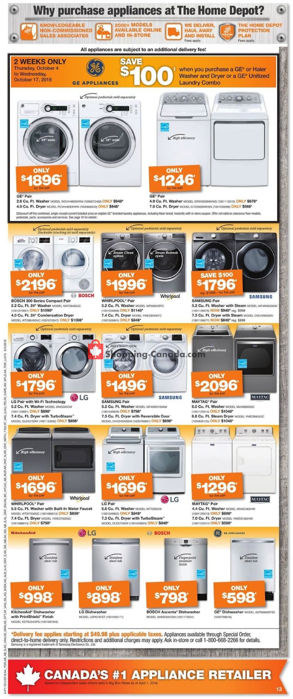 Home Depot flyer from Thursday October 4, 2018 to Wednesday October 10, 2018 - page 18
