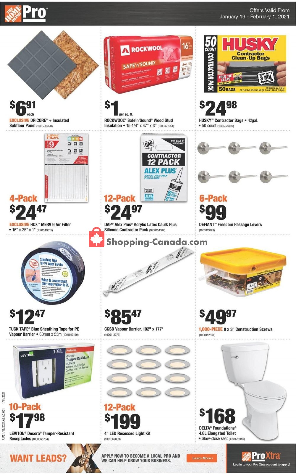 Home Depot flyer from Tuesday January 19, 2021 to Monday February 1, 2021 - page 1