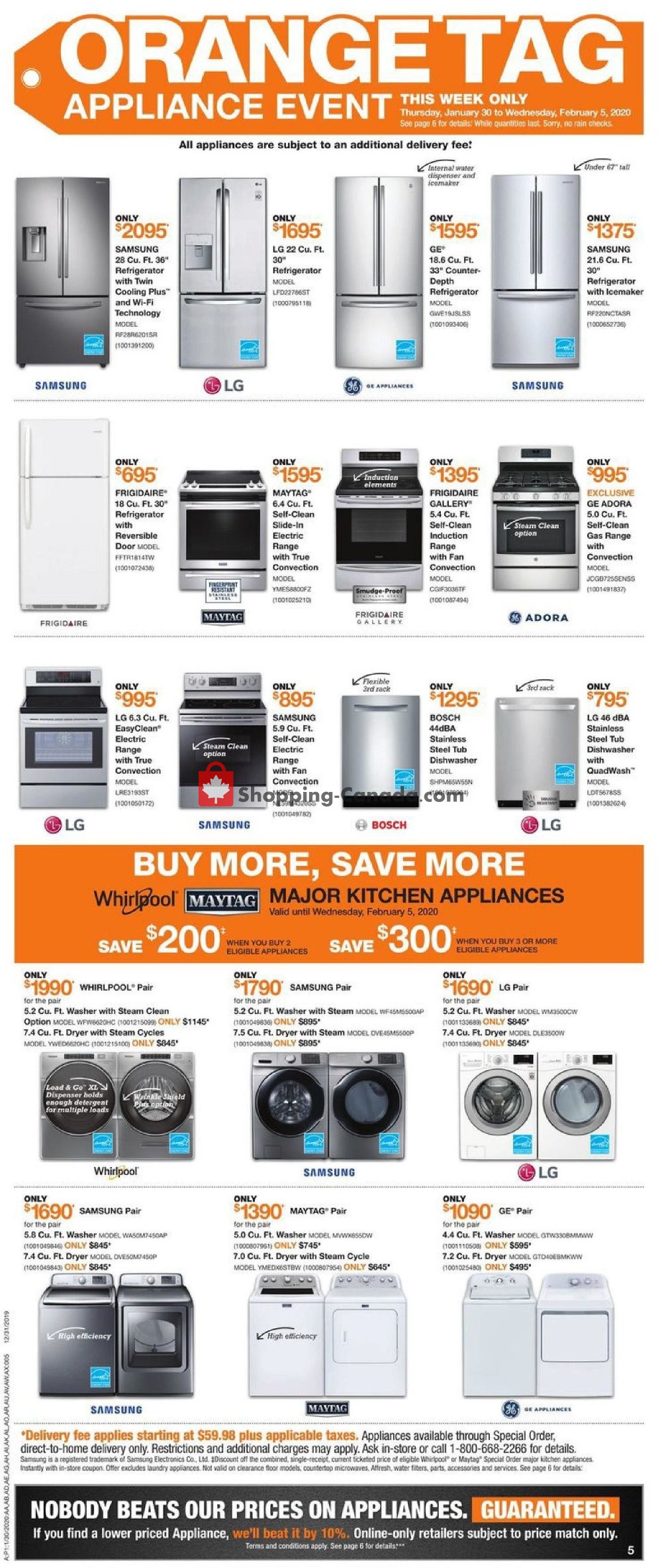 Home Depot flyer from Thursday January 30, 2020 to Wednesday February 5, 2020 - page 5