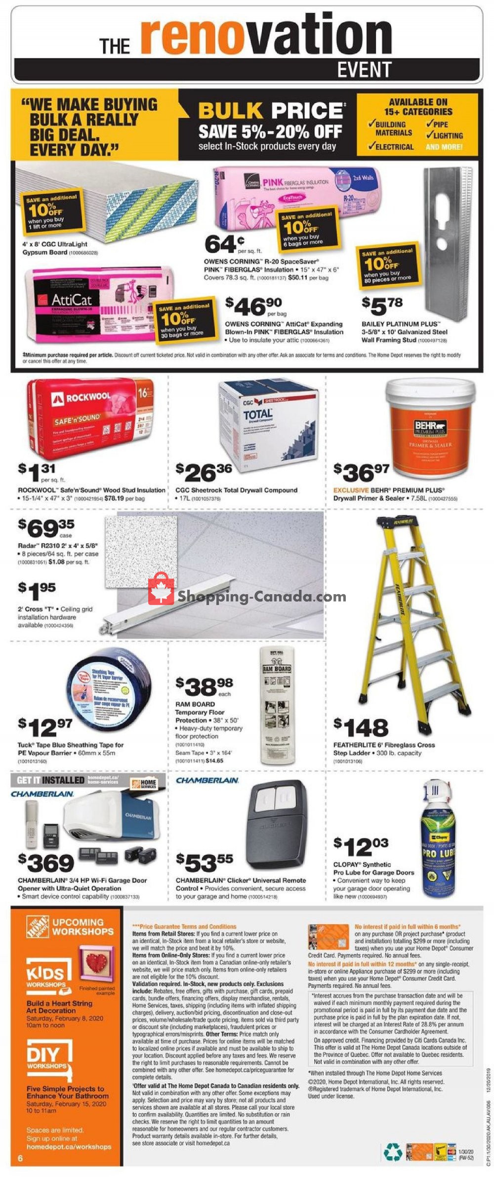 Home Depot flyer from Thursday January 30, 2020 to Wednesday February 5, 2020 - page 6