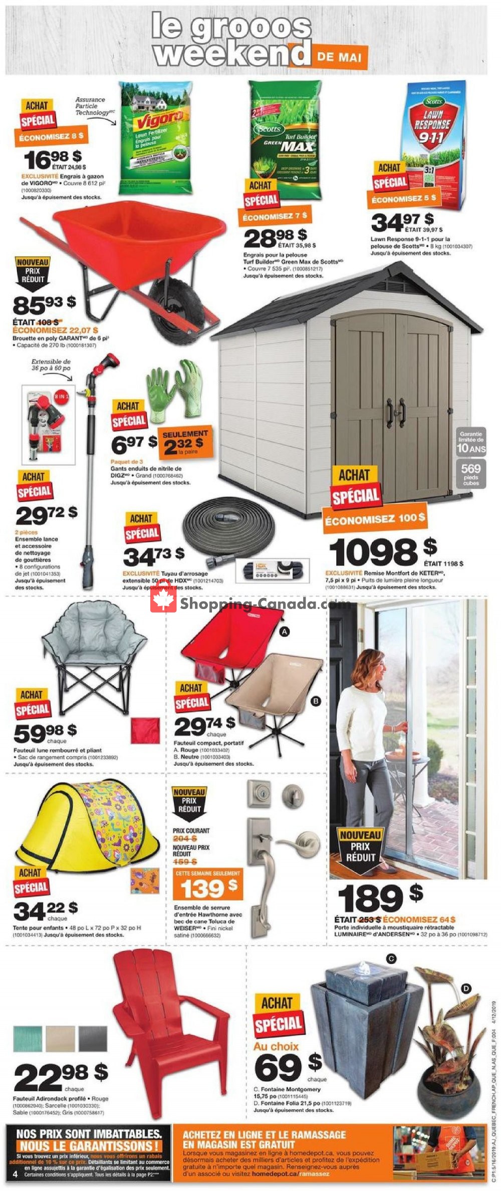 Home Depot flyer from Thursday May 16, 2019 to Wednesday May 22, 2019 - page 4