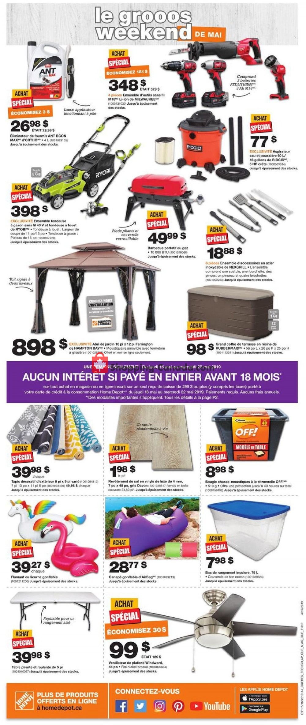 Home Depot flyer from Thursday May 16, 2019 to Wednesday May 22, 2019 - page 6