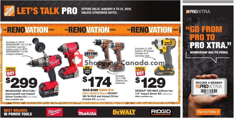 Home Depot flyer from Tuesday January 8, 2019 to Monday January 21, 2019 - page 1
