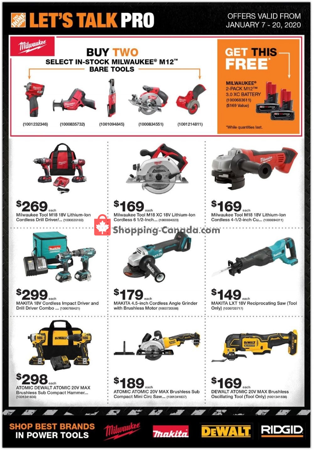 Home Depot flyer from Tuesday January 7, 2020 to Monday January 20, 2020 - page 1