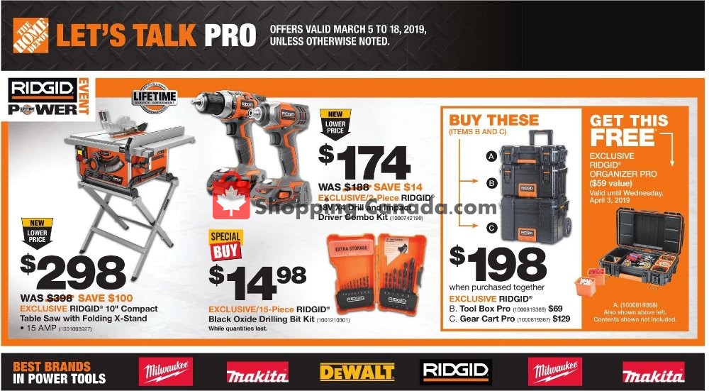 Home Depot Canada, flyer (Let's Talk Pro ON) March 5 March 18