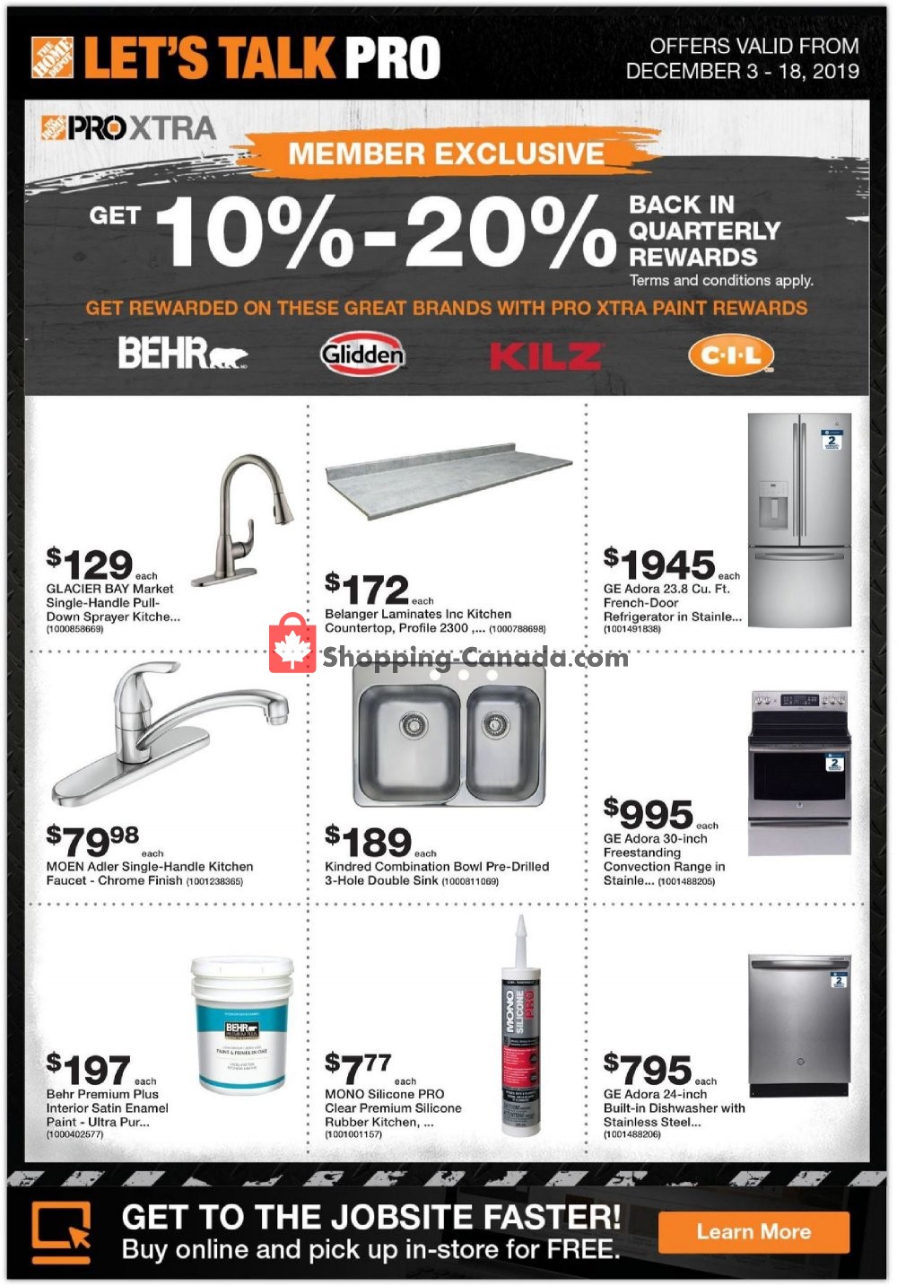 Home Depot flyer from Tuesday December 3, 2019 to Wednesday December 18, 2019 - page 1