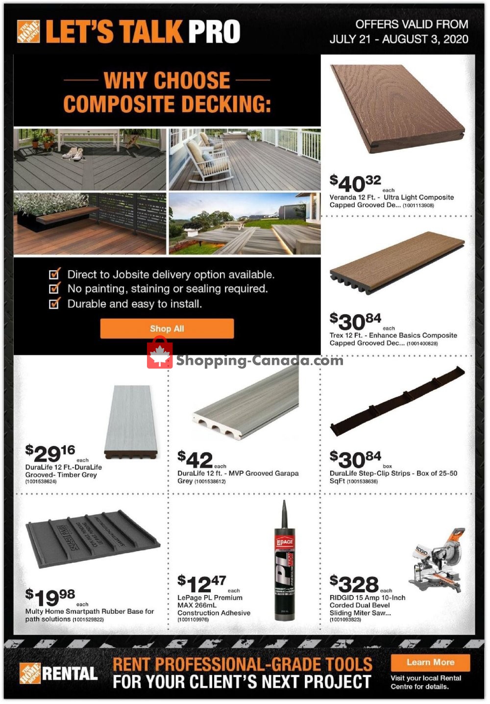 Home Depot flyer from Tuesday July 21, 2020 to Monday August 3, 2020 - page 1