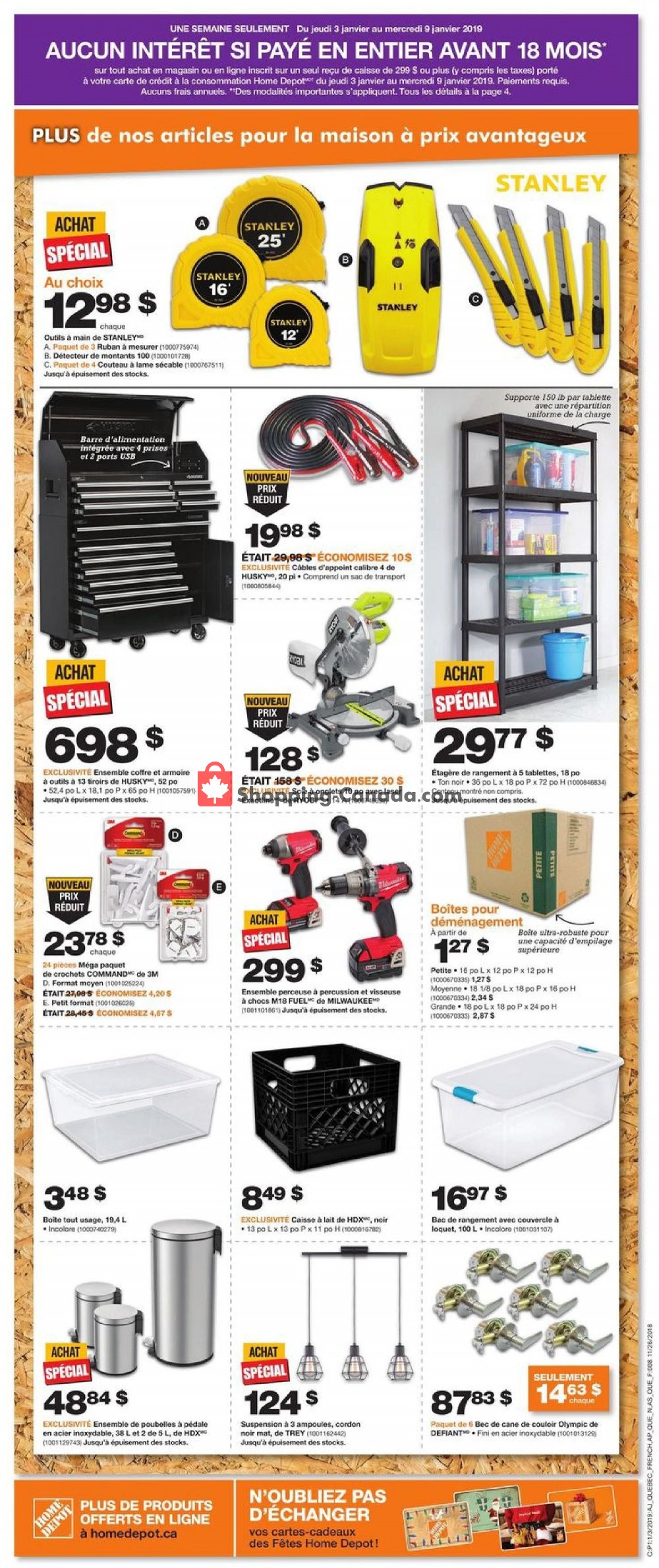 Home Depot flyer from Thursday January 3, 2019 to Wednesday January 9, 2019 - page 2