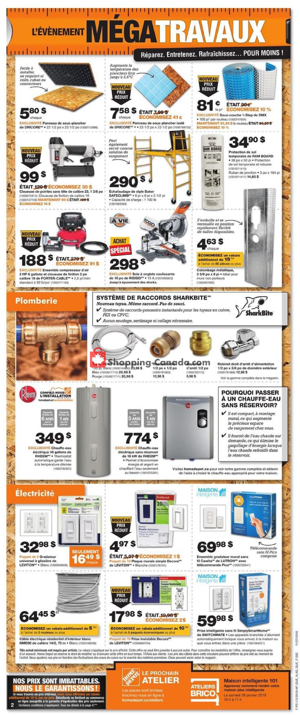 Home Depot flyer from Thursday January 3, 2019 to Wednesday January 9, 2019 - page 5