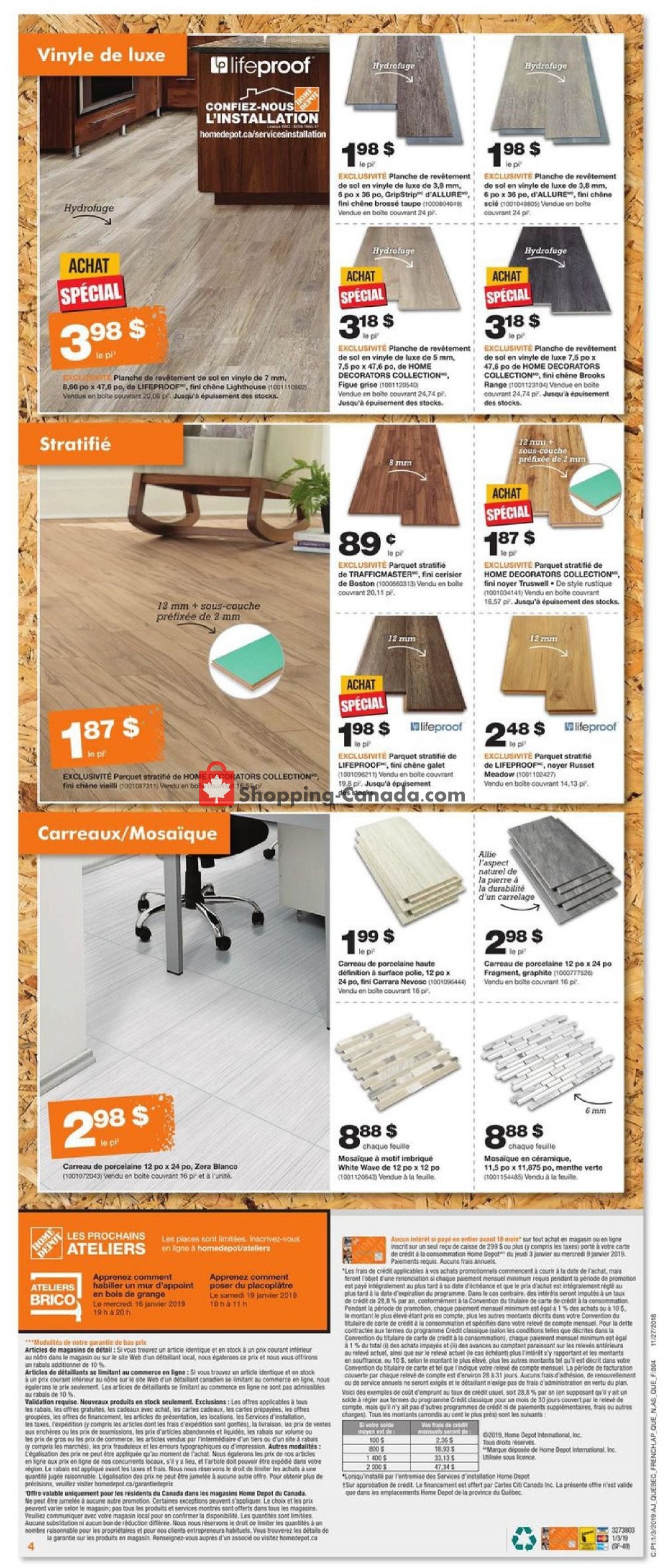 Home Depot flyer from Thursday January 3, 2019 to Wednesday January 9, 2019 - page 7