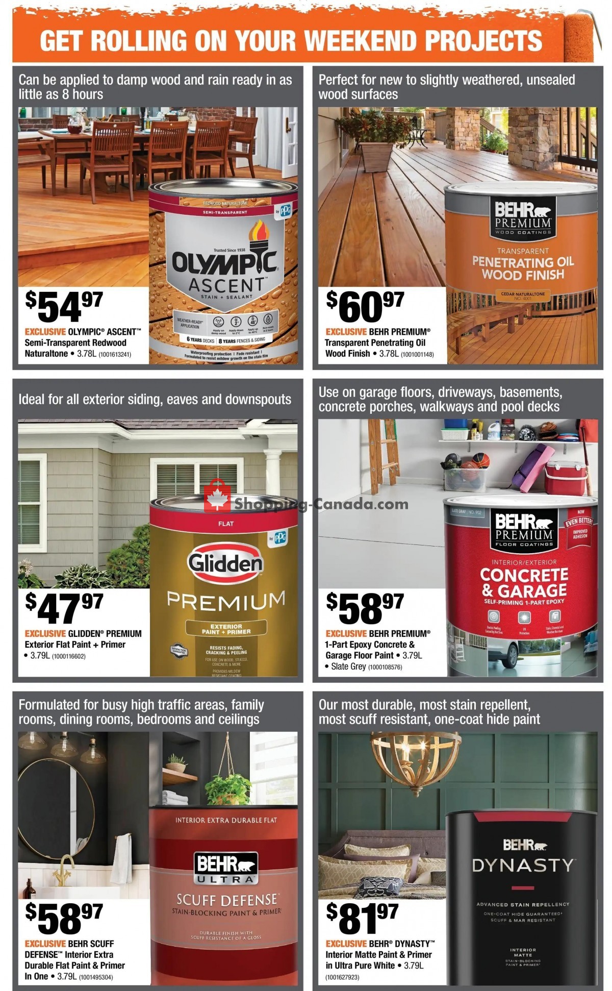 Home Depot Canada, flyer (Long Weekend Sale ON) August 25 August
