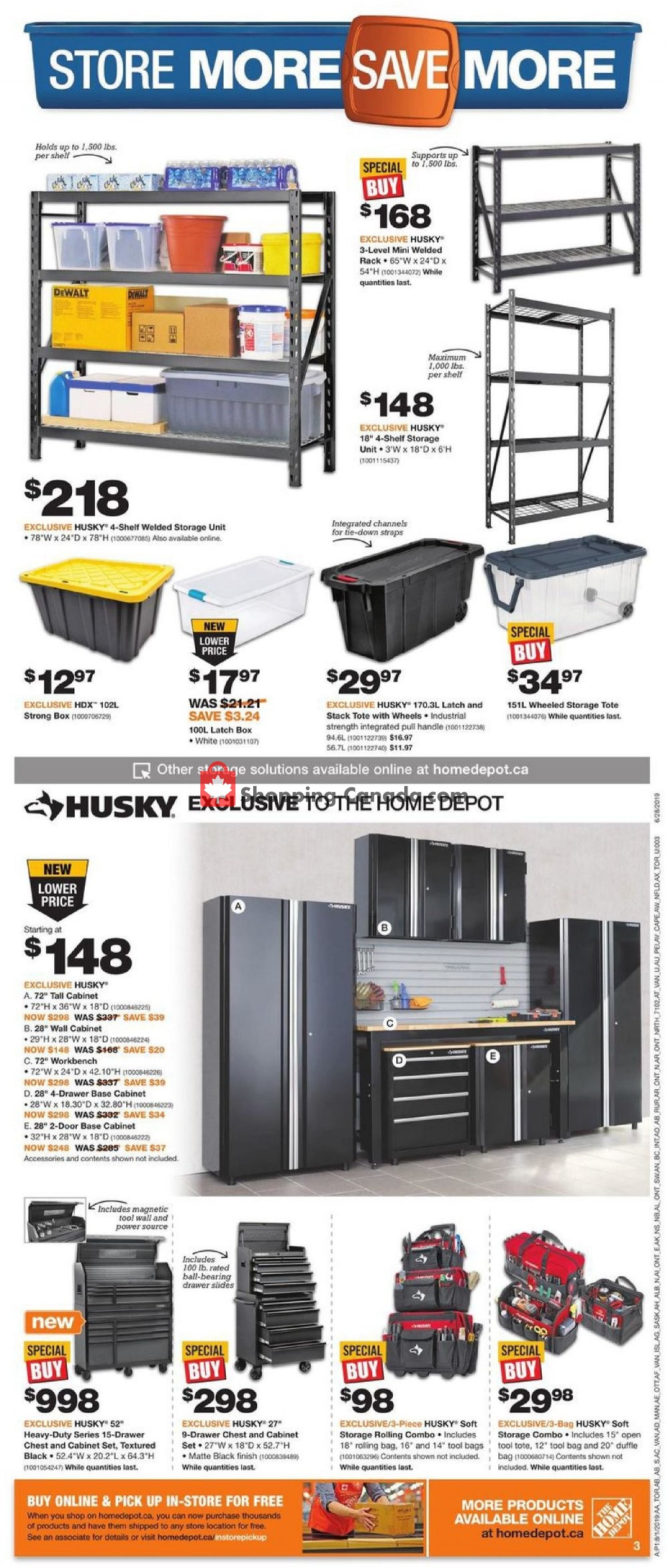 Home Depot flyer from Thursday August 1, 2019 to Wednesday August 7, 2019 - page 3