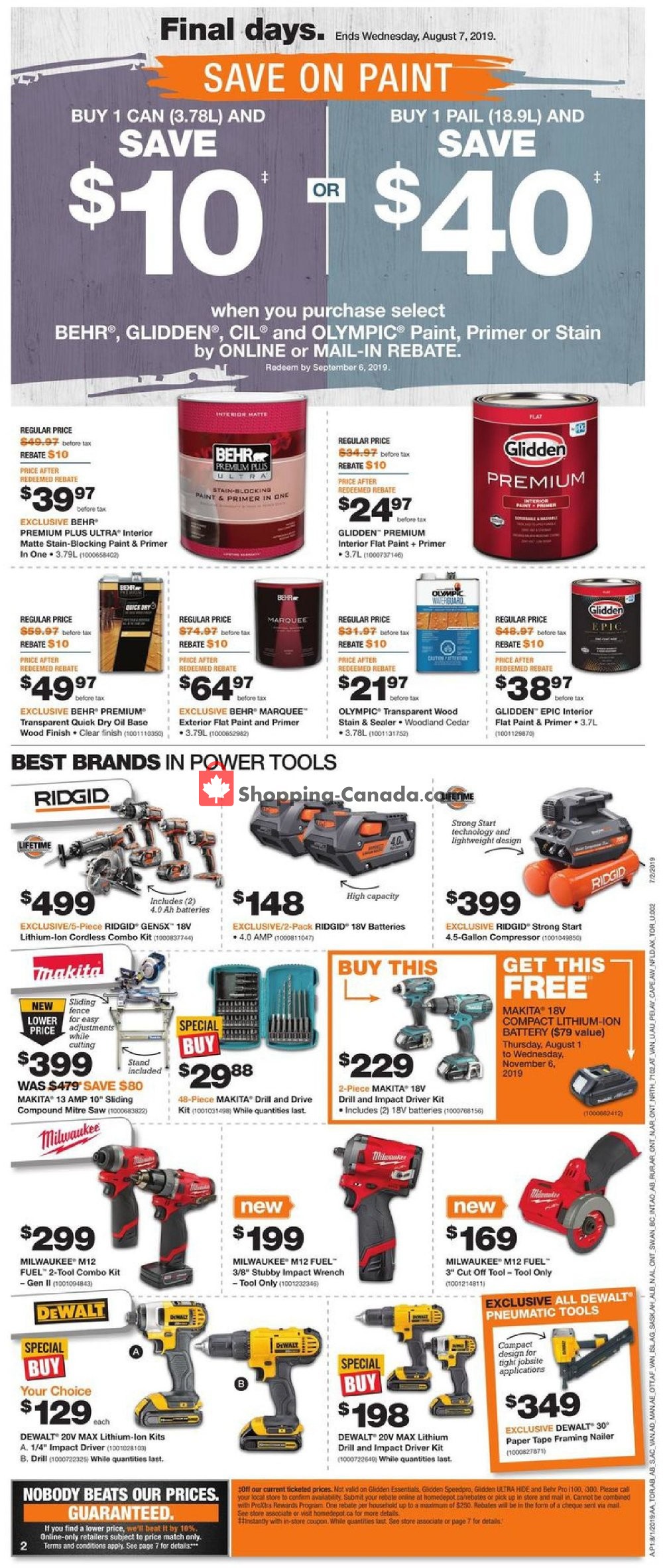 Home Depot flyer from Thursday August 1, 2019 to Wednesday August 7, 2019 - page 4