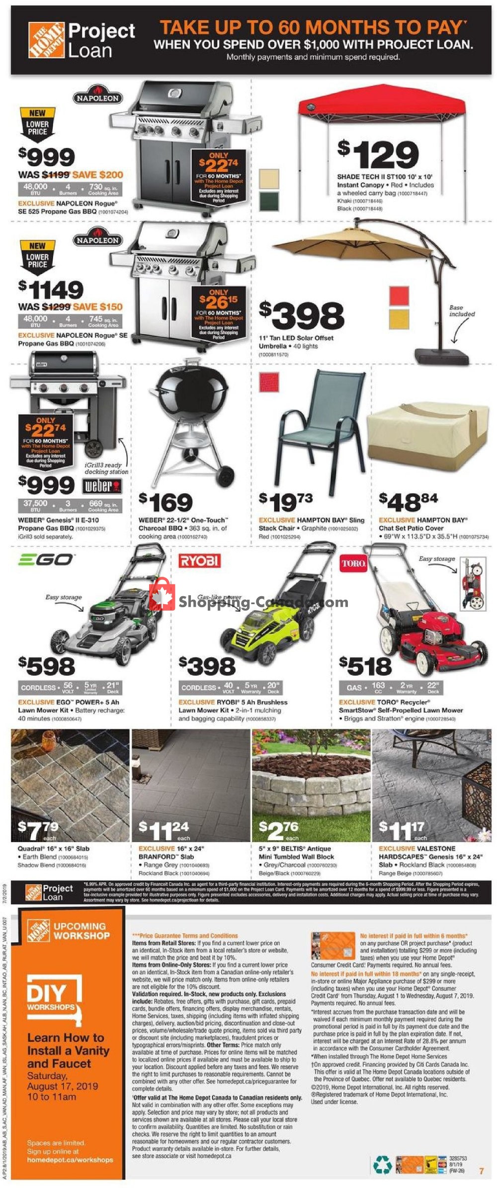 Home Depot flyer from Thursday August 1, 2019 to Wednesday August 7, 2019 - page 7