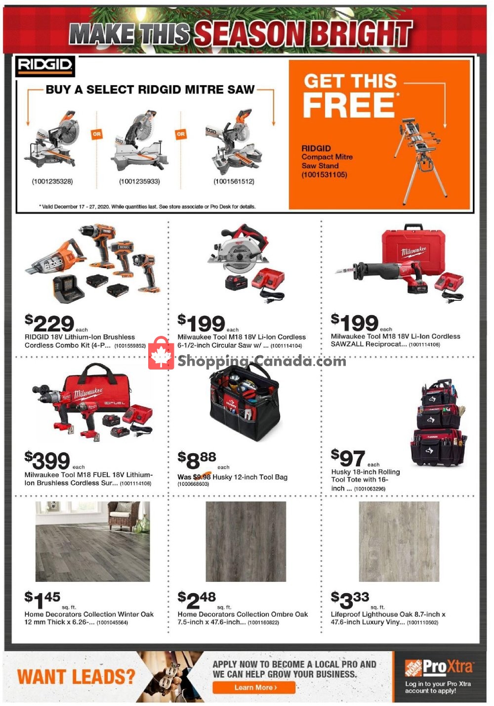 Home Depot Canada, flyer (Make This Season Bright West) December