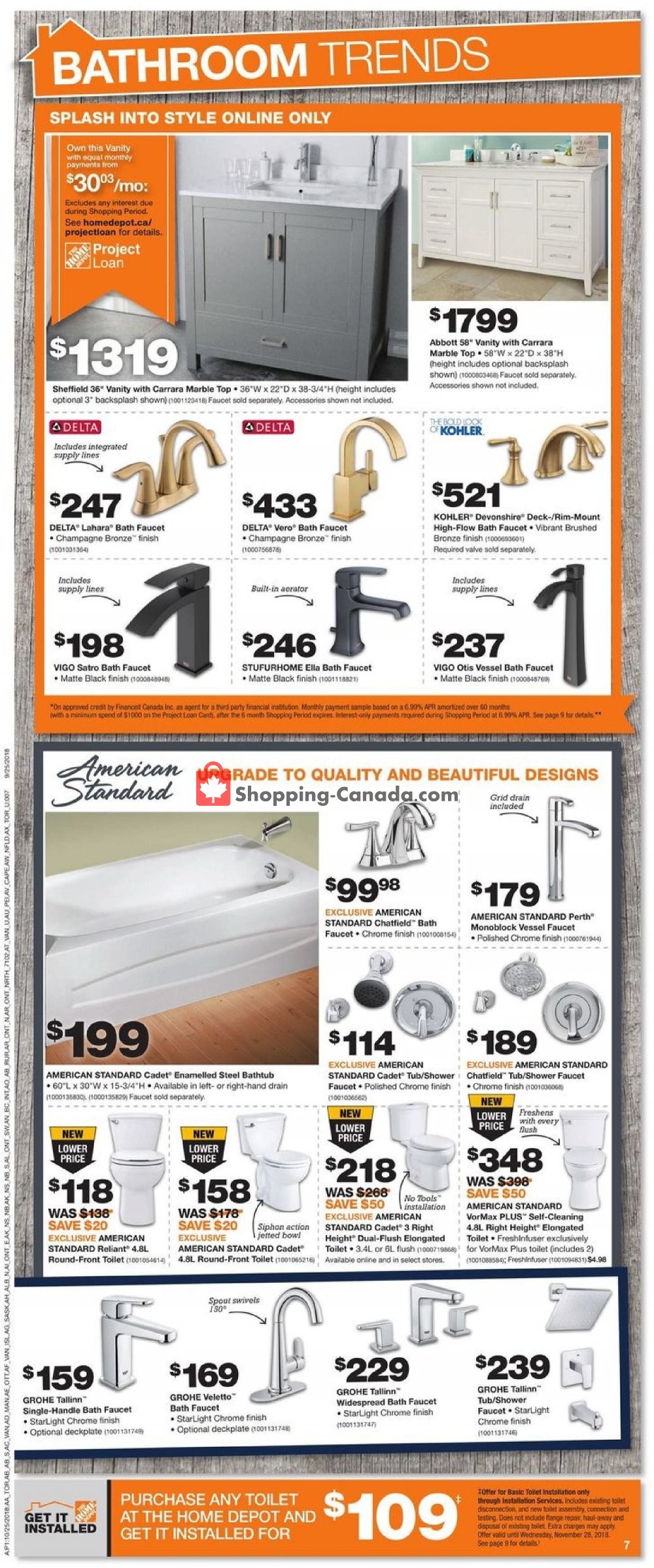 Home Depot flyer from Thursday October 25, 2018 to Wednesday October 31, 2018 - page 14