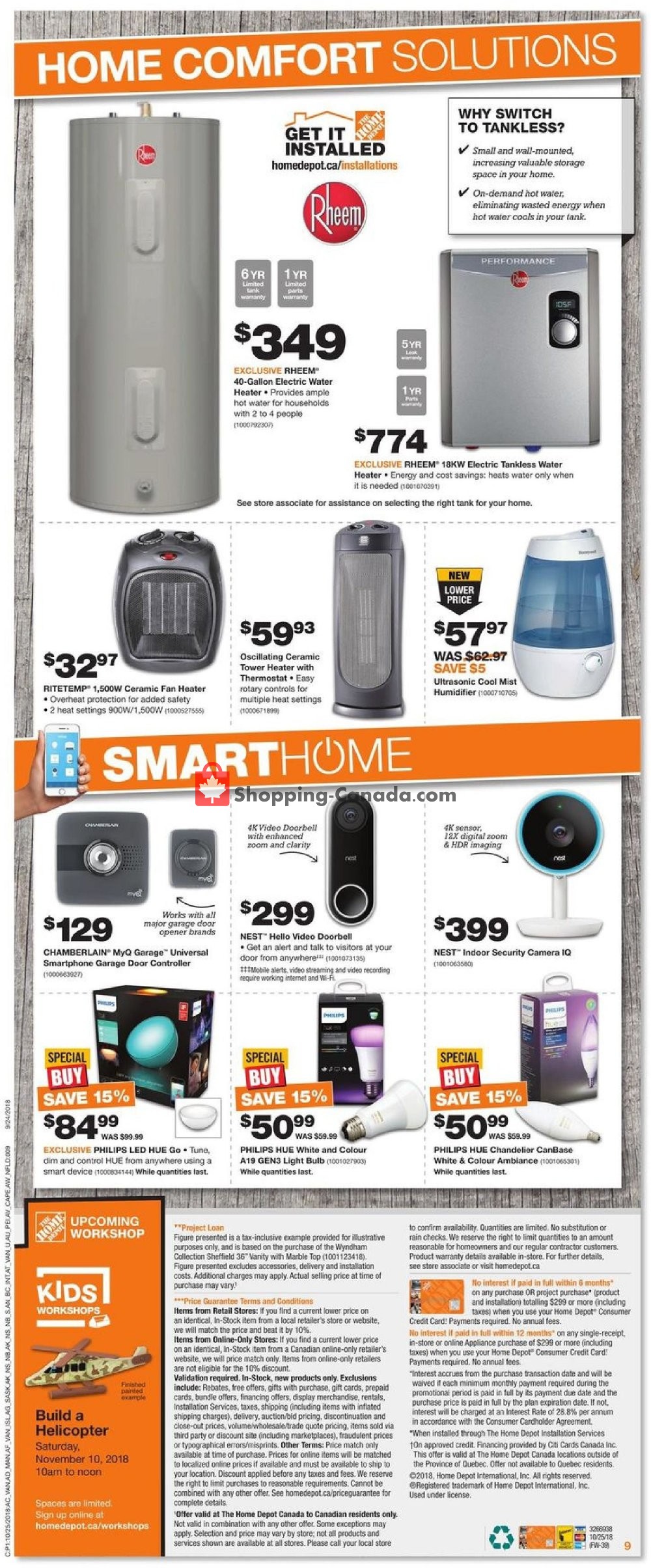 Home Depot flyer from Thursday October 25, 2018 to Wednesday October 31, 2018 - page 16