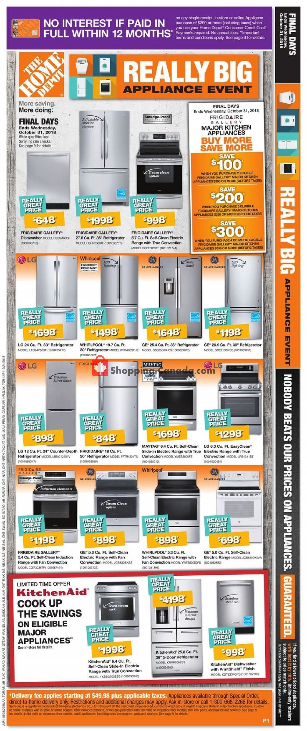 Home Depot flyer from Thursday October 25, 2018 to Wednesday October 31, 2018 - page 4