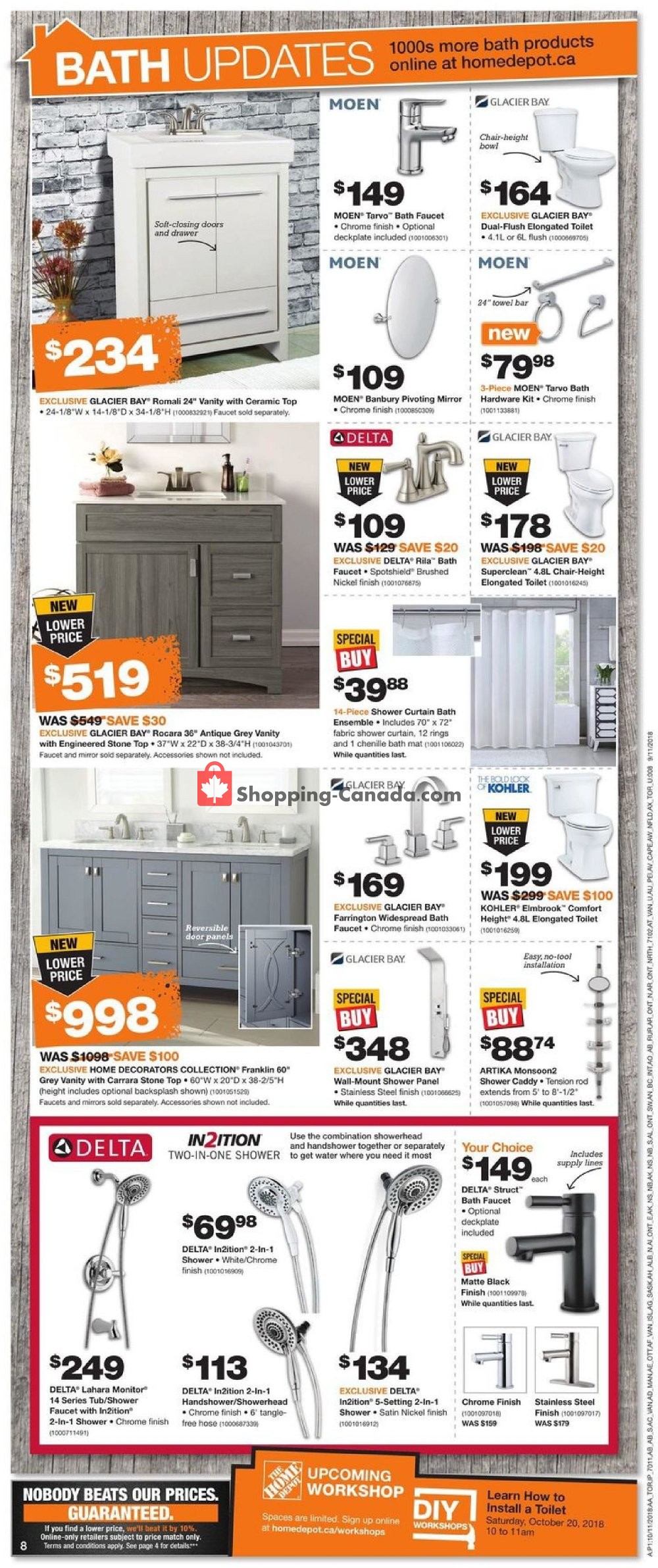 Home Depot flyer from Thursday October 11, 2018 to Wednesday October 17, 2018 - page 10