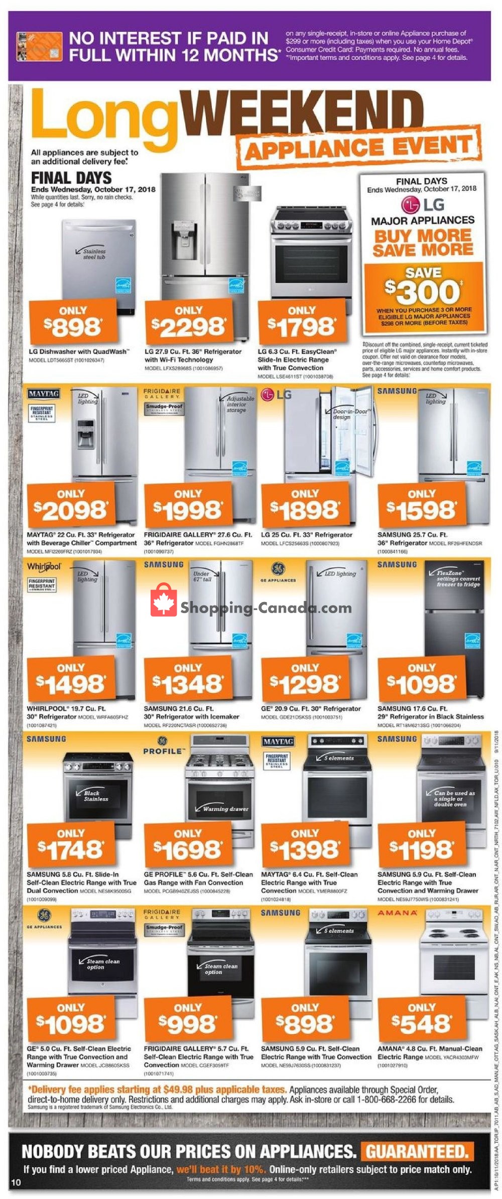 Home Depot flyer from Thursday October 11, 2018 to Wednesday October 17, 2018 - page 12