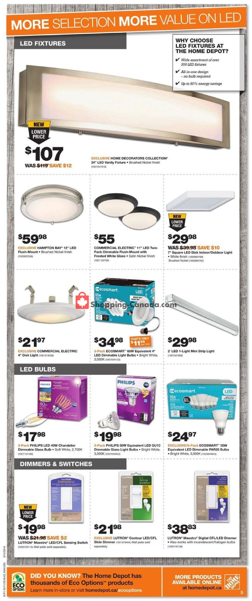 Home Depot flyer from Thursday October 11, 2018 to Wednesday October 17, 2018 - page 5