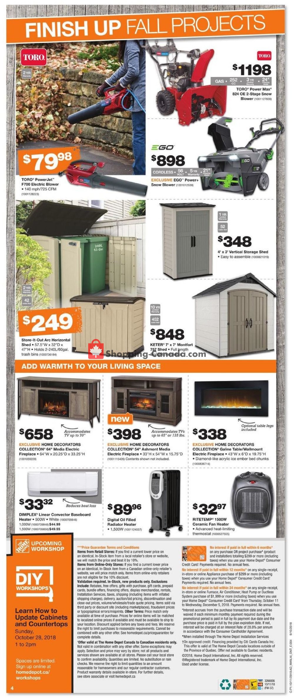Home Depot flyer from Thursday October 11, 2018 to Wednesday October 17, 2018 - page 9