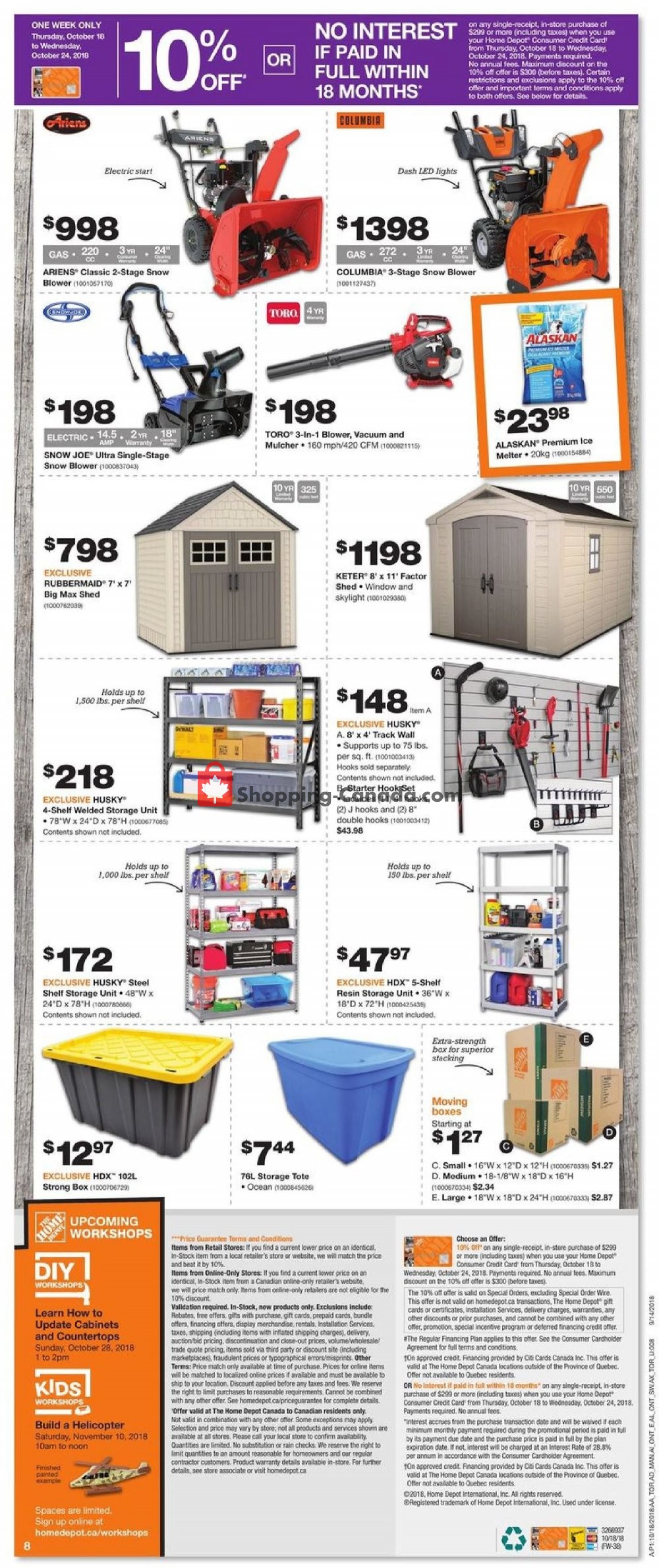 Home Depot flyer from Thursday October 18, 2018 to Wednesday October 24, 2018 - page 13