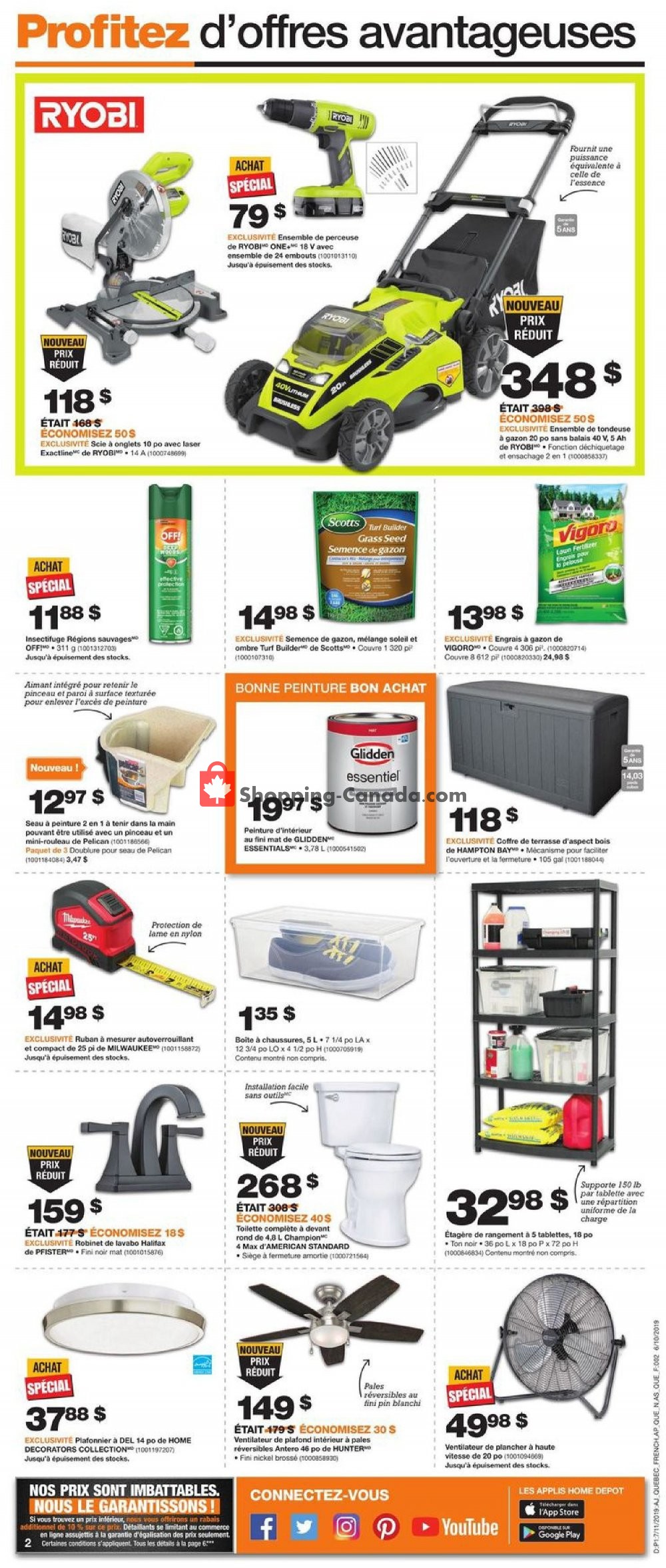 Home Depot flyer from Thursday July 11, 2019 to Wednesday July 17, 2019 - page 2