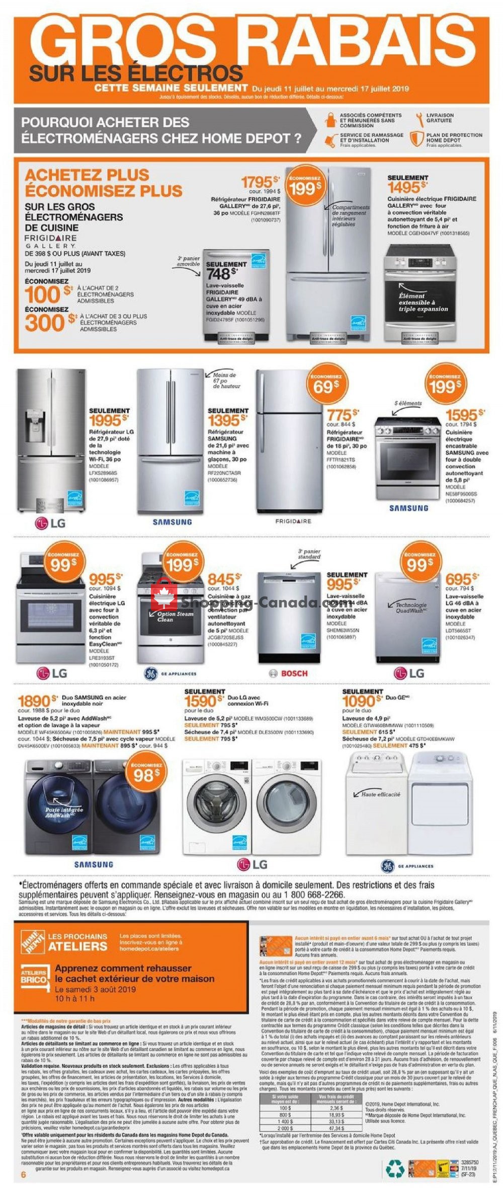 Home Depot flyer from Thursday July 11, 2019 to Wednesday July 17, 2019 - page 6