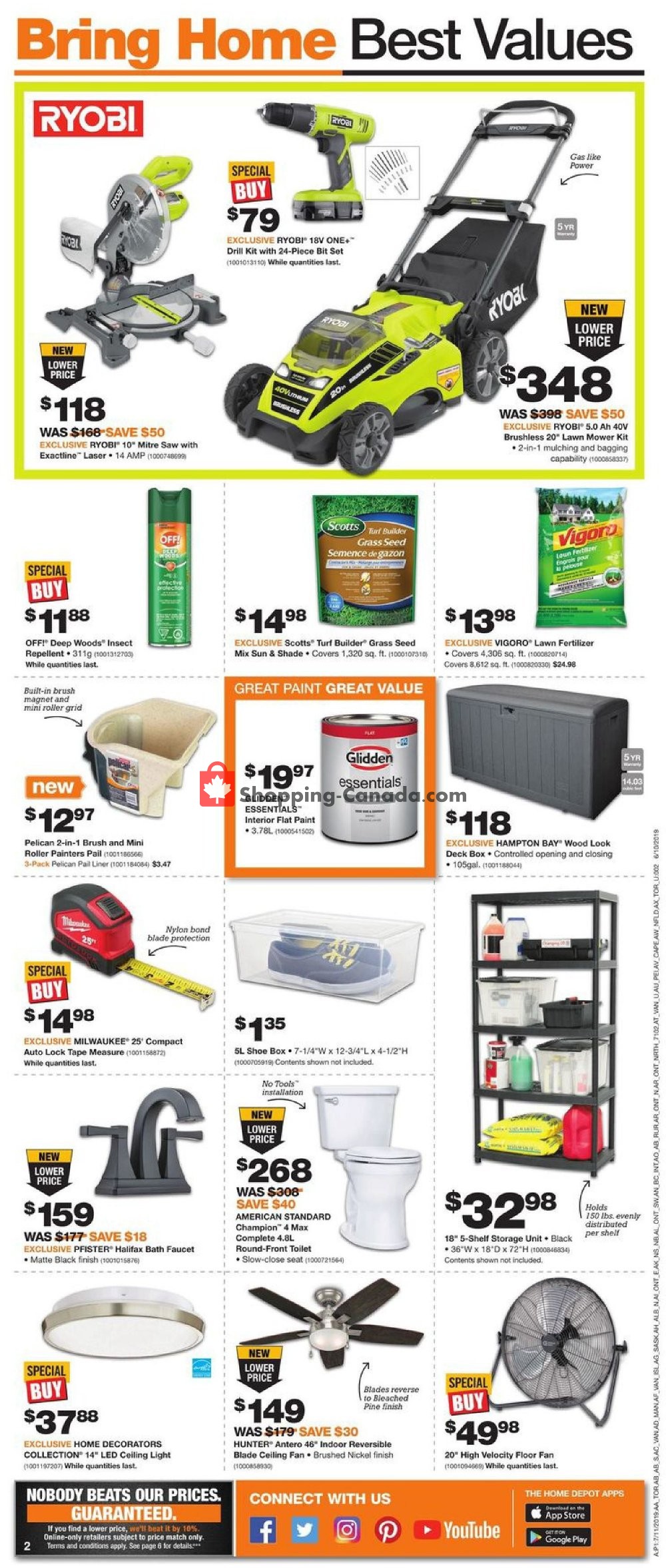 Home Depot flyer from Thursday July 11, 2019 to Wednesday July 17, 2019 - page 2