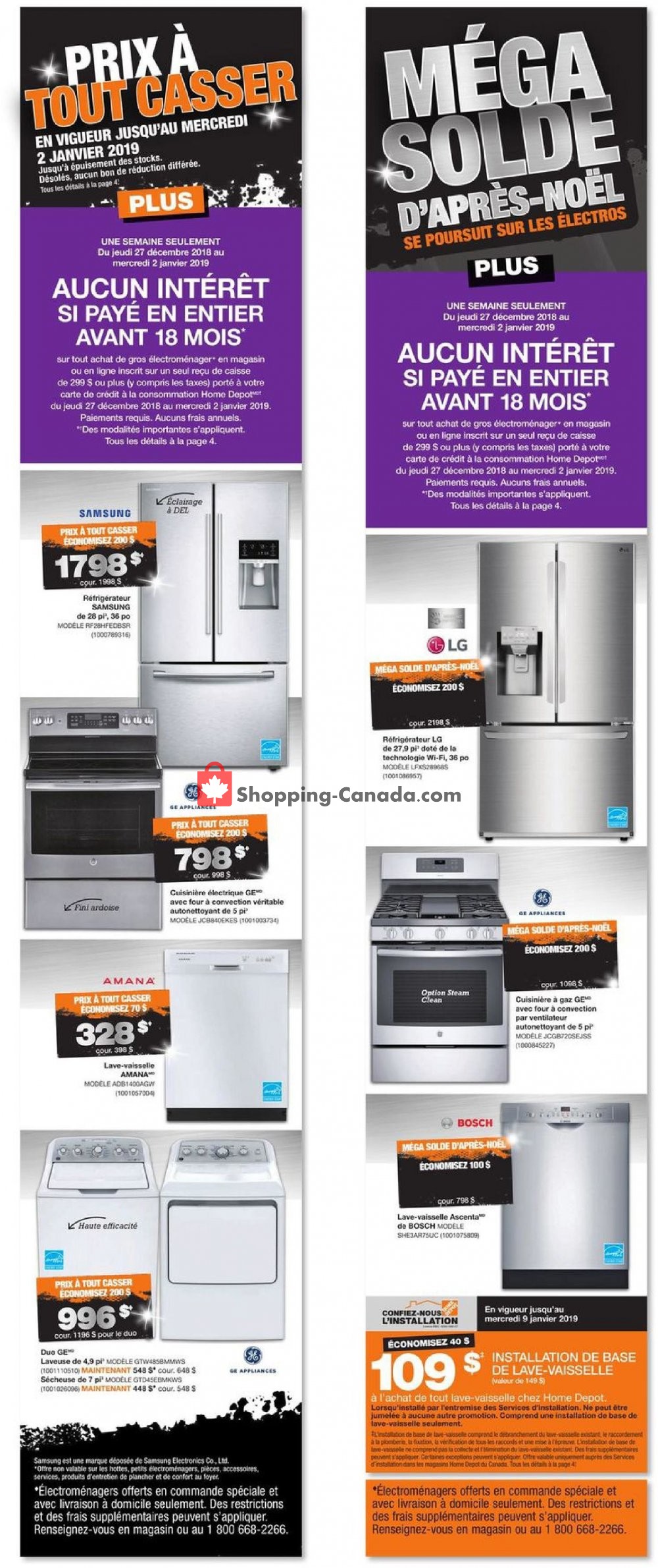 Home Depot flyer from Thursday December 27, 2018 to Wednesday January 2, 2019 - page 2