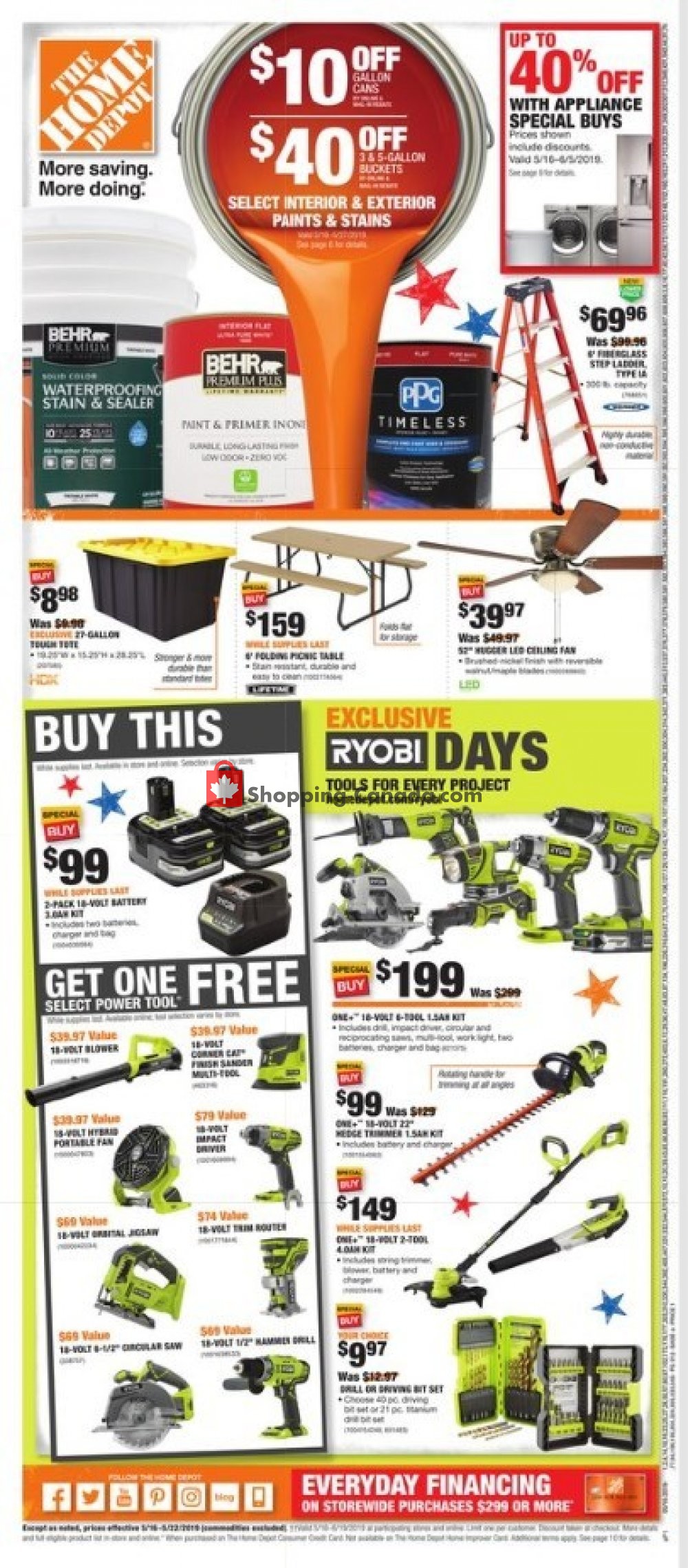 Home Depot flyer from Thursday May 16, 2019 to Wednesday May 22, 2019 - page 12