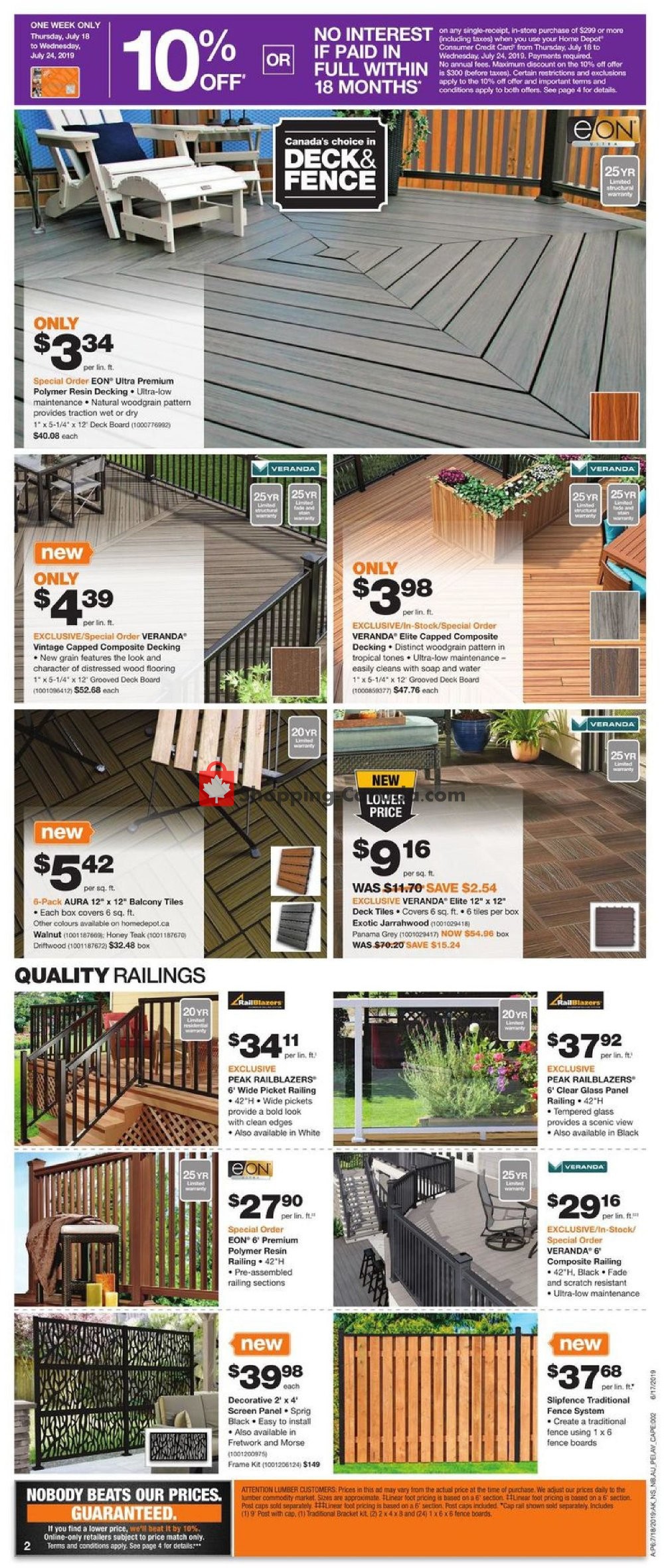 Home Depot flyer from Thursday July 18, 2019 to Wednesday July 24, 2019 - page 3