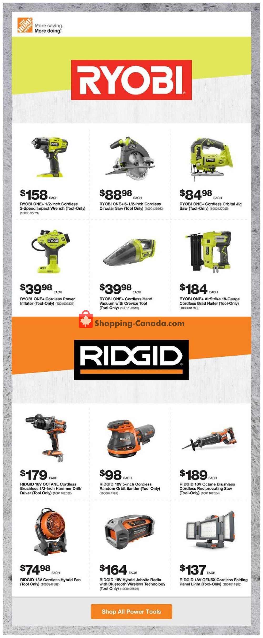 Home Depot Canada, flyer (More Saving More Doing Atlantic) January