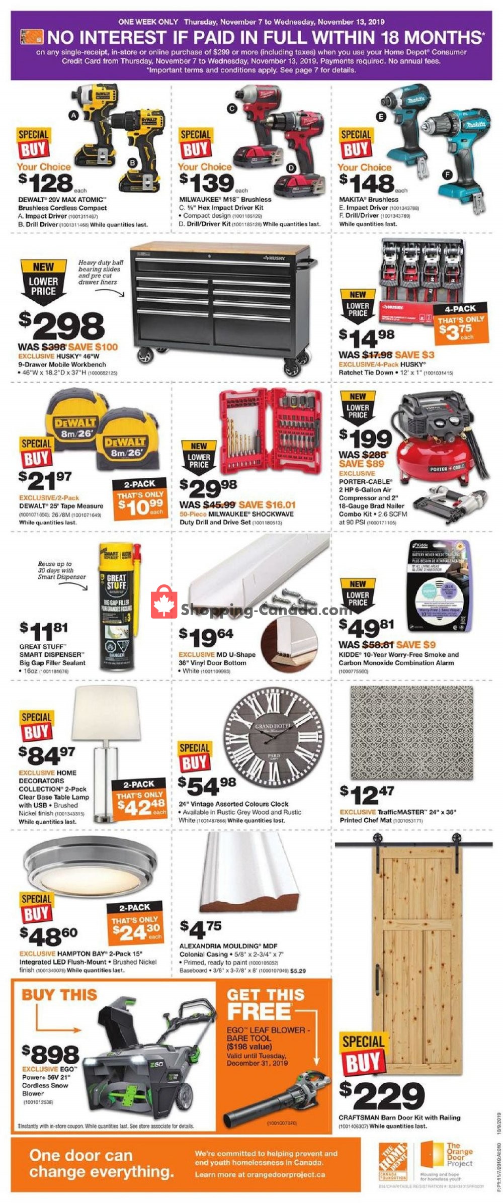 Home Depot flyer from Thursday November 7, 2019 to Wednesday November 13, 2019 - page 2
