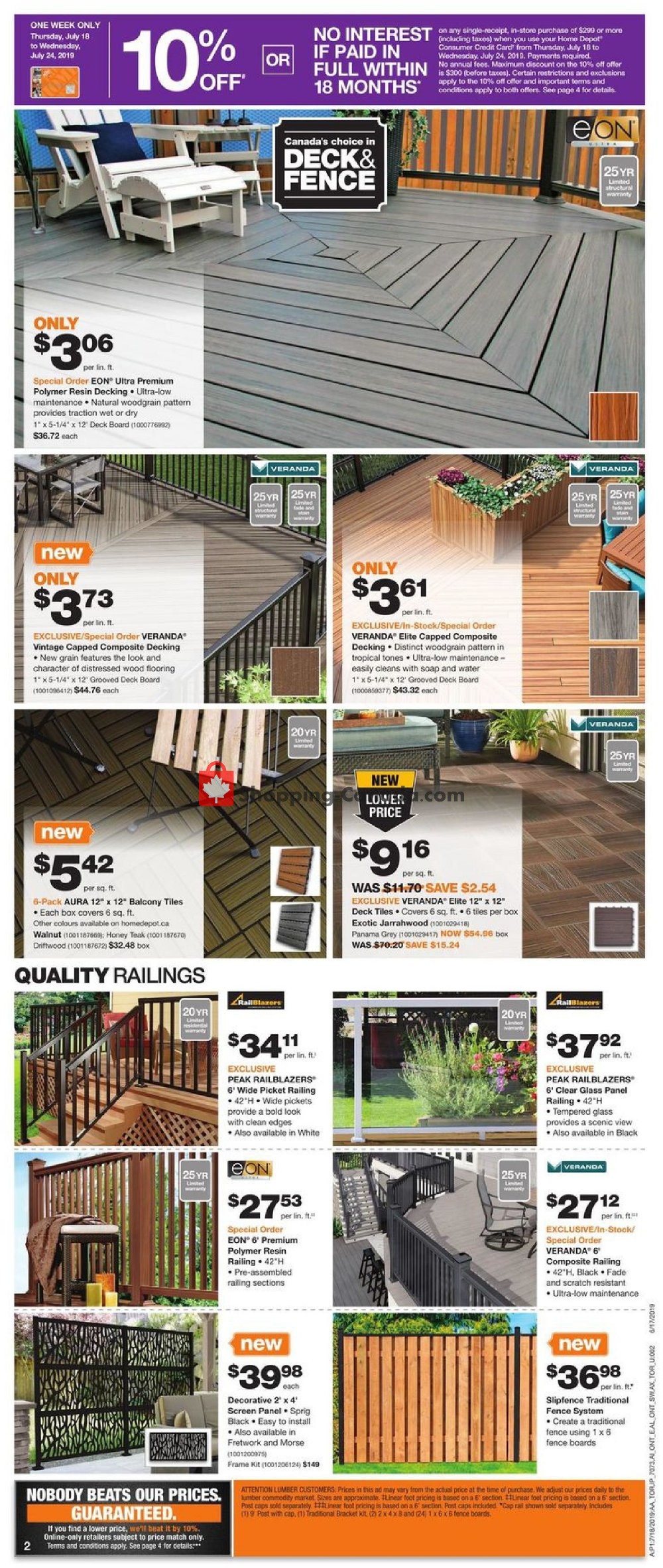 Home Depot flyer from Thursday July 18, 2019 to Wednesday July 24, 2019 - page 3