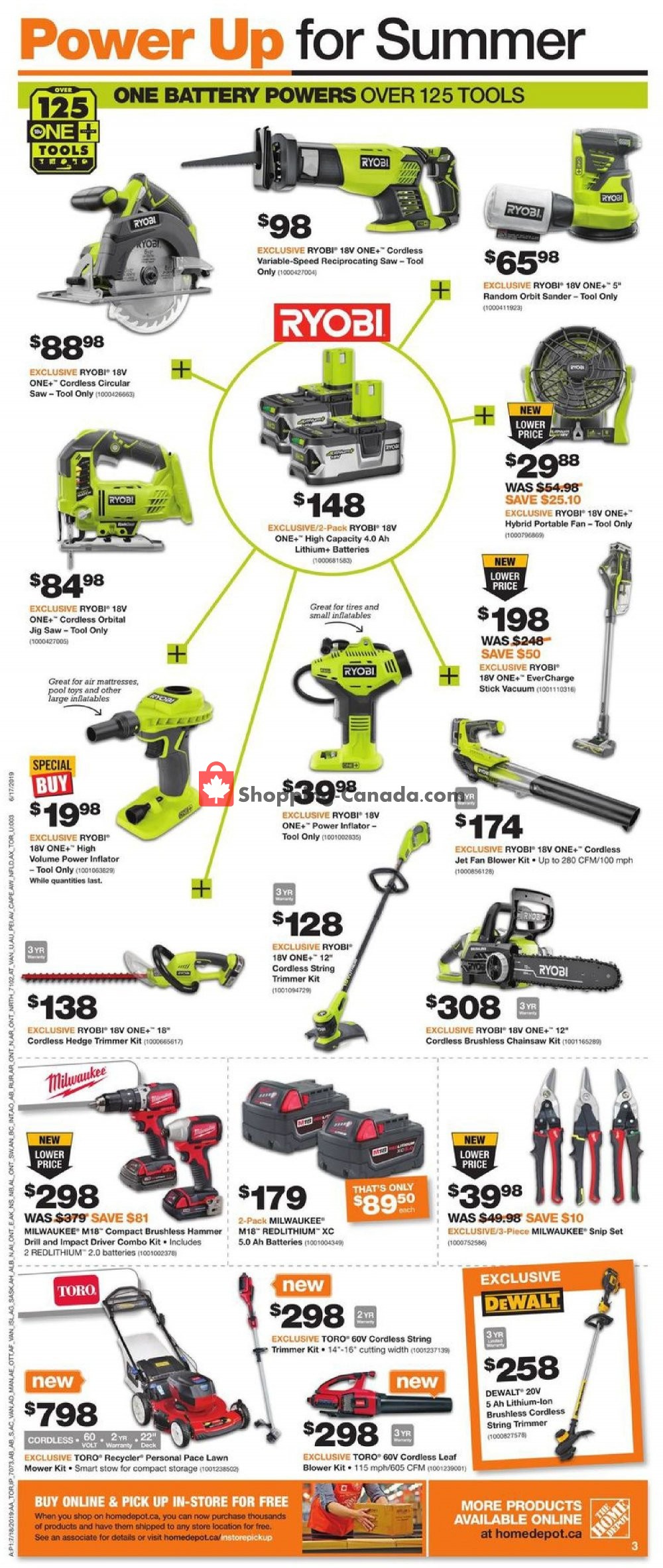 Home Depot flyer from Thursday July 18, 2019 to Wednesday July 24, 2019 - page 4