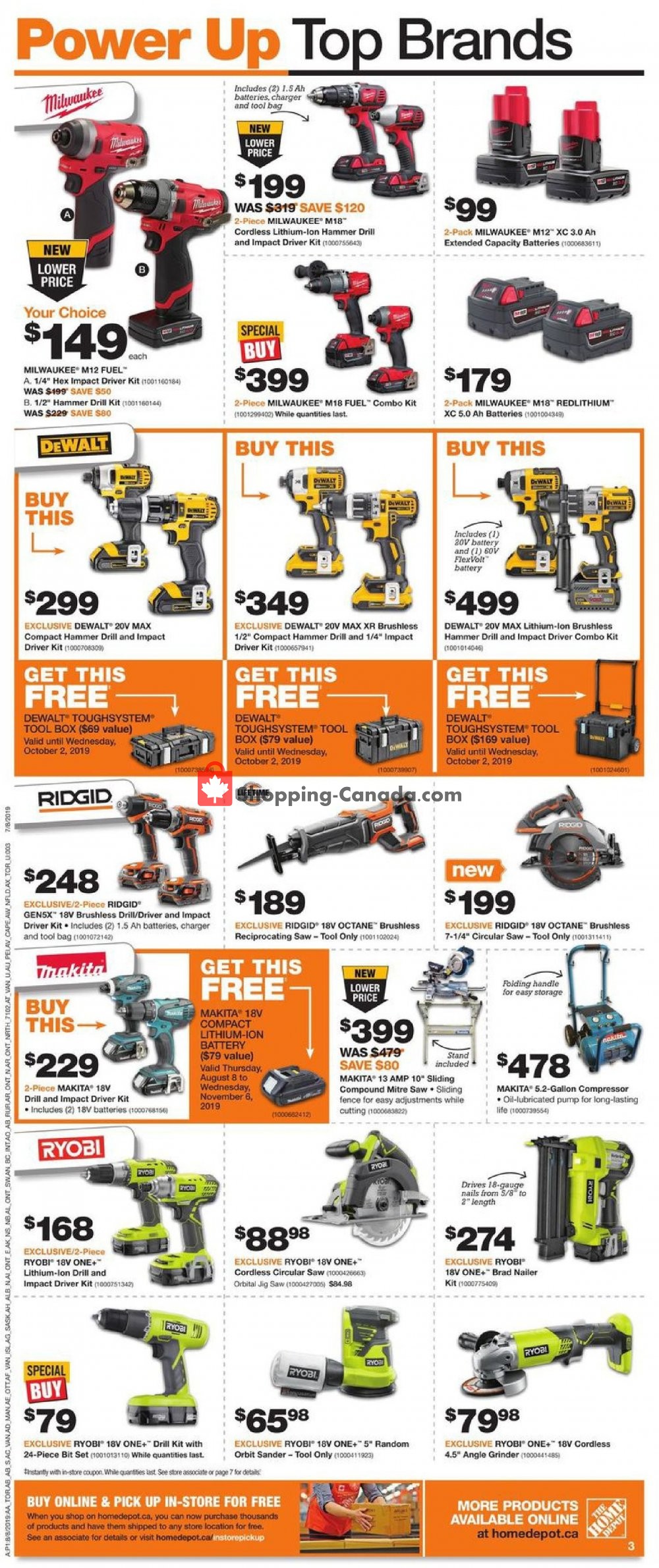Home Depot flyer from Thursday August 8, 2019 to Wednesday August 14, 2019 - page 4